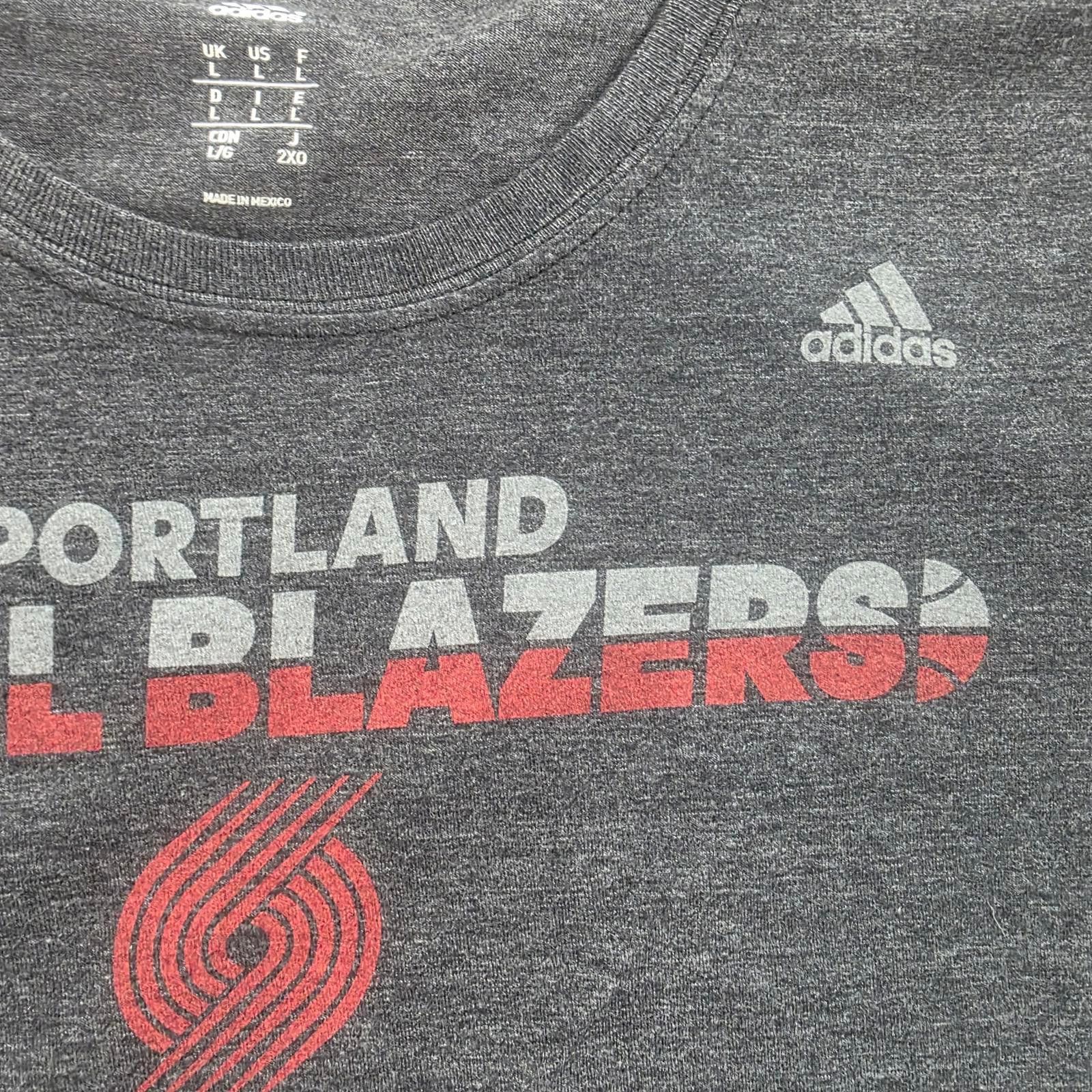 Adidas Portland Trail Blazers Adidas Women's Activewear T-Shirt Size ONE SIZE - 9 Thumbnail