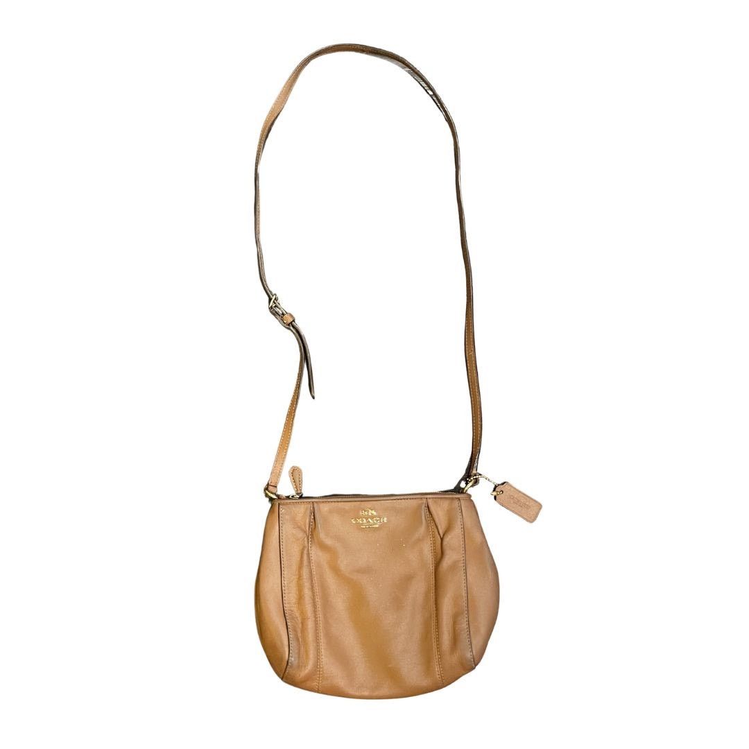 Coach Madison Pleated Leather Light Brown Crossbody Bag F52177 Y2K Size ONE SIZE - 1 Thumbnail
