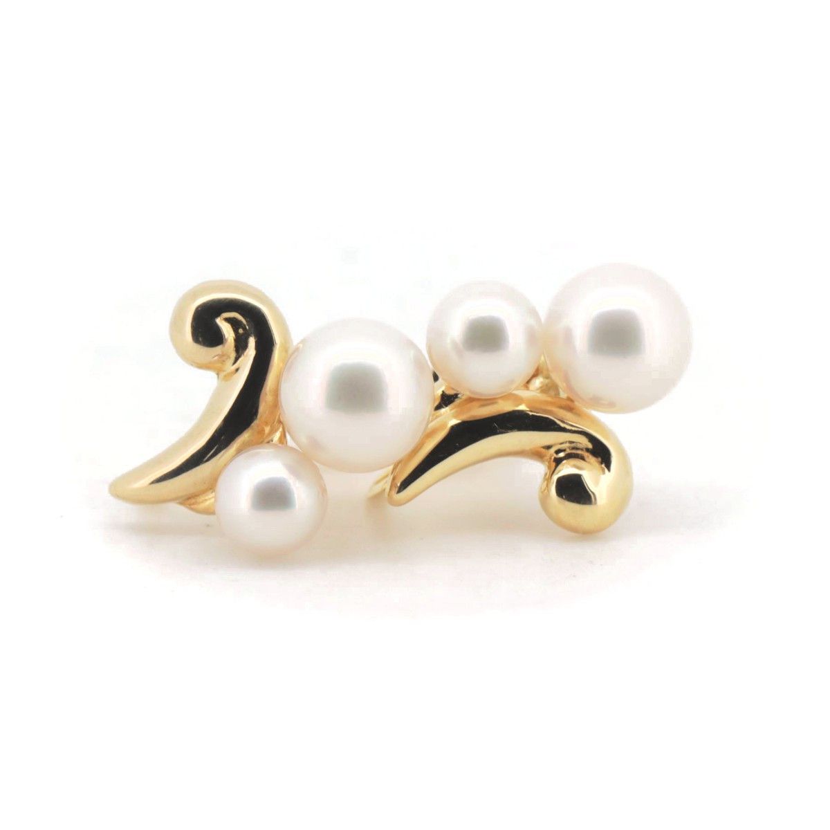 Other Tasaki Tasaki Au750 Pearl Earrings Crocodile skin Earrings DUTY FREE for USA Size ONE SIZE - 1 Thumbnail