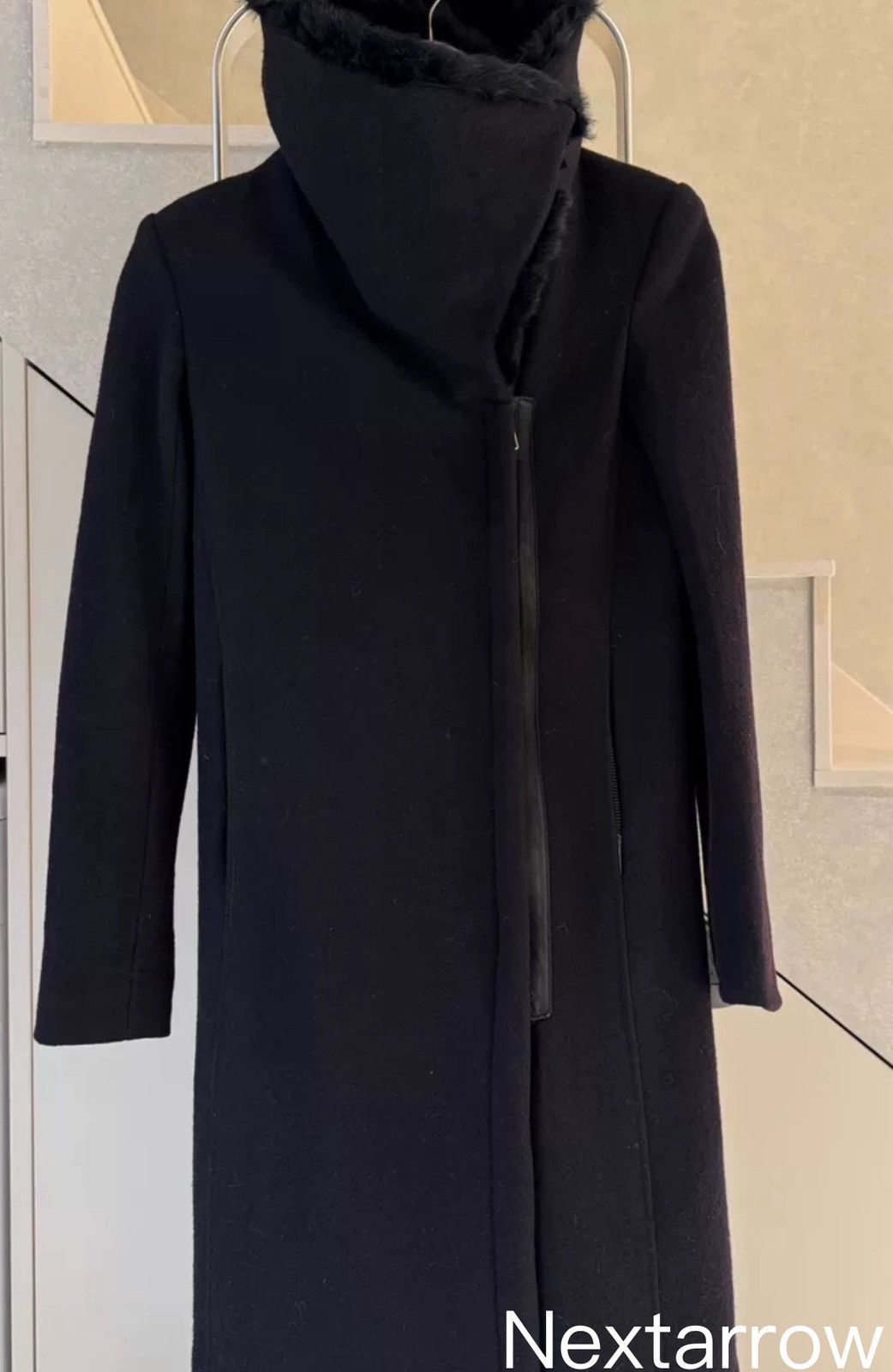 Helmut Lang Helmut Lang fur coat VINTAGE black slim fit fur wool coat Size US S / EU 44-46 / 1 - 2 Thumbnail