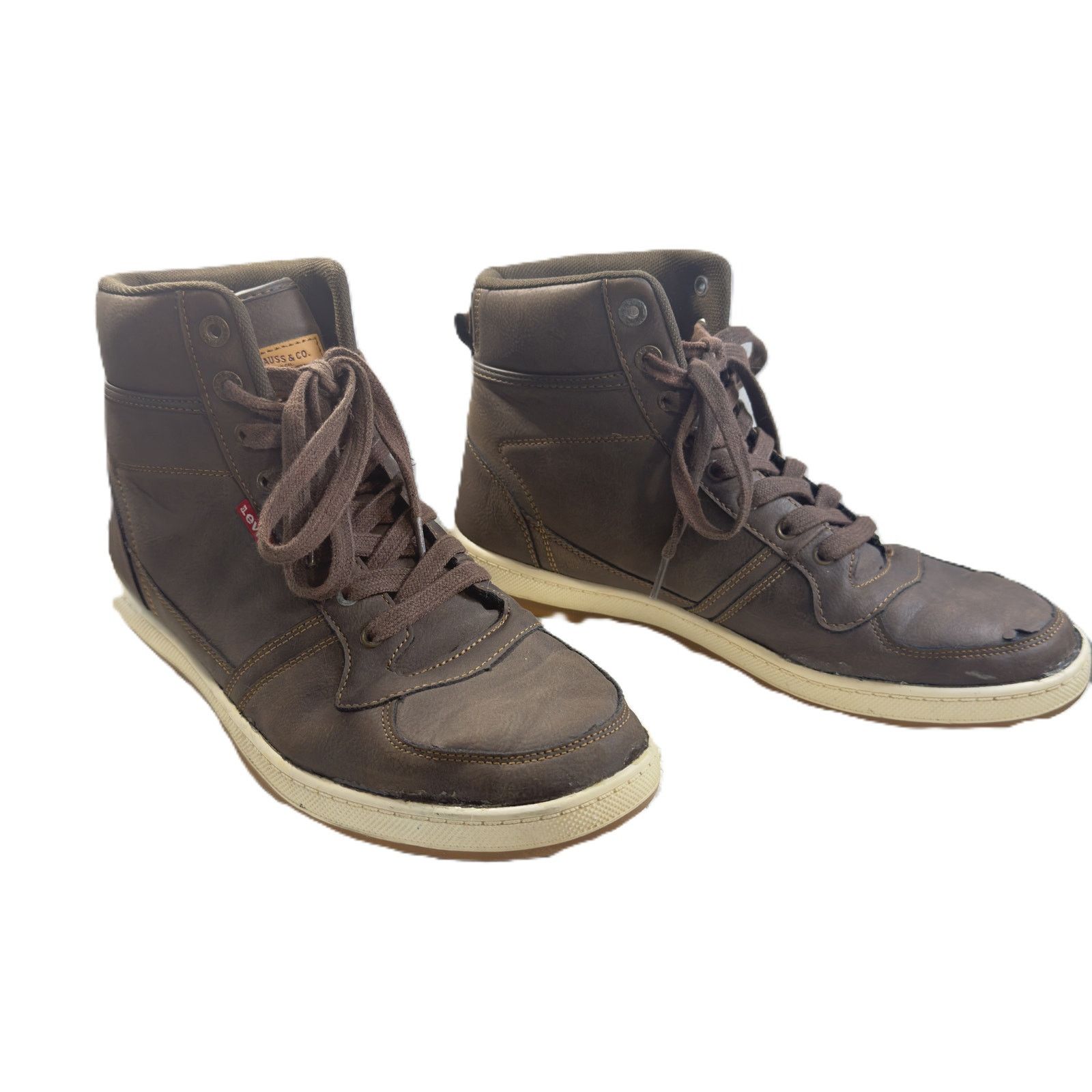 Levi's Levis Mens High-Top Sneakers Brown Size 11 Casual Streetwear Size US 11 / EU 44 - 1 Thumbnail