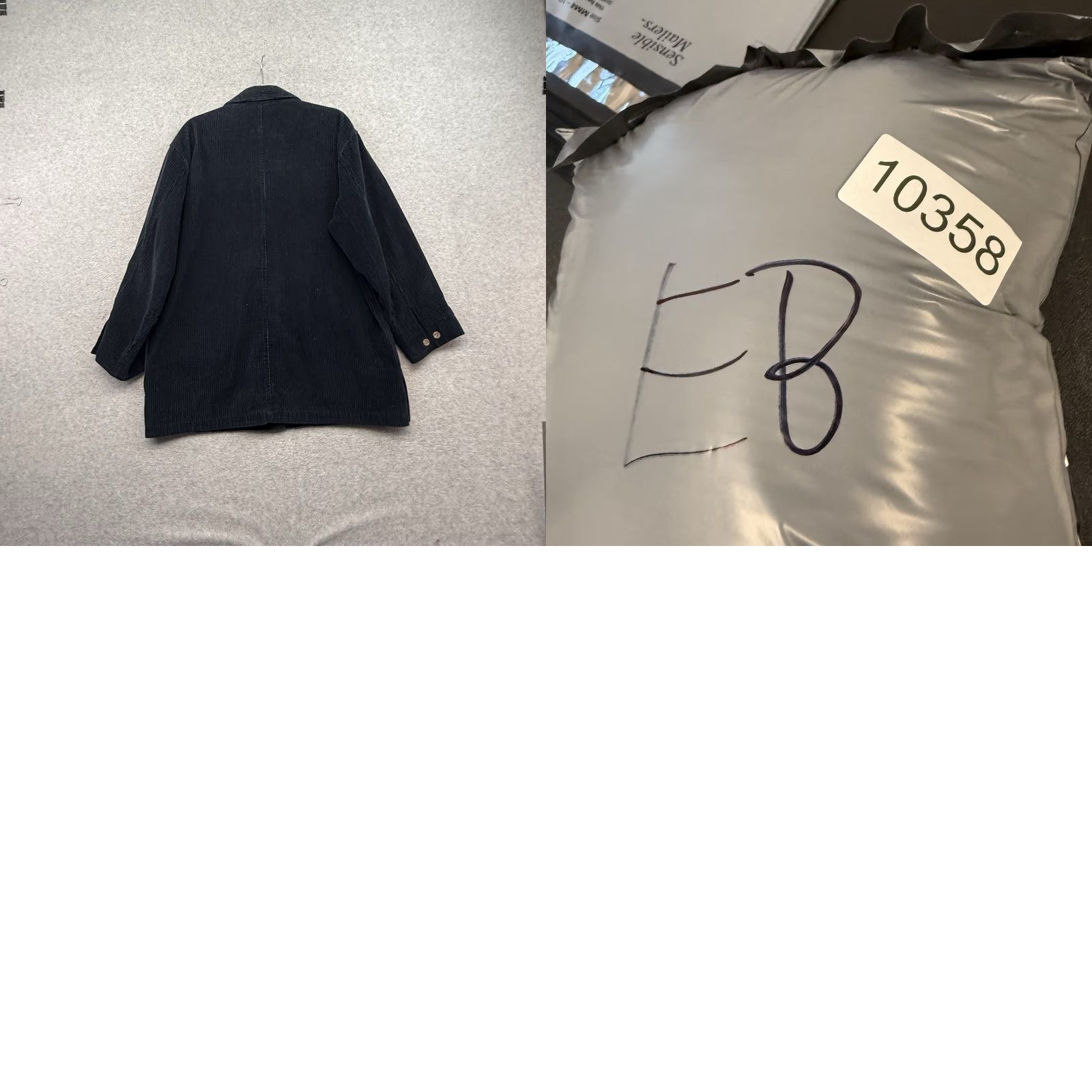 Eddie Bauer VINTAGE Eddie Bauer Jacket Womens M Navy Blue Corduroy Chore Barn Coat Button Jacket Size M / US 6-8 / IT 42-44 - 8 Thumbnail