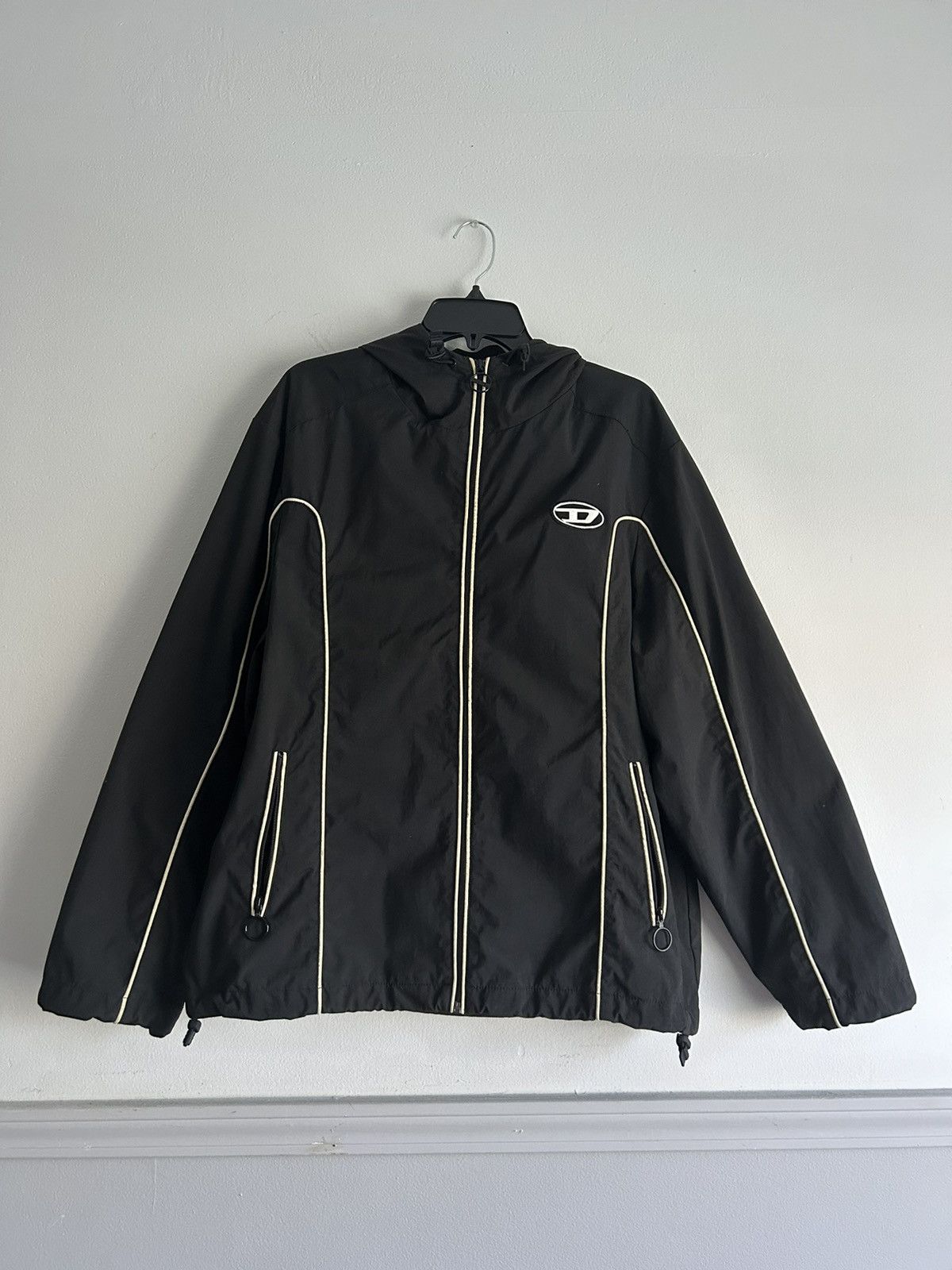 image of Diesel J-Hives Windbreaker in Black, Men's (Size Medium)