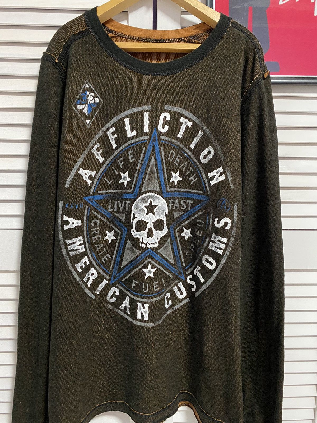 Affliction Shirt Long Sleeve Affliction Reversible Thermal Gothic Size US M / EU 48-50 / 2 - 7 Thumbnail