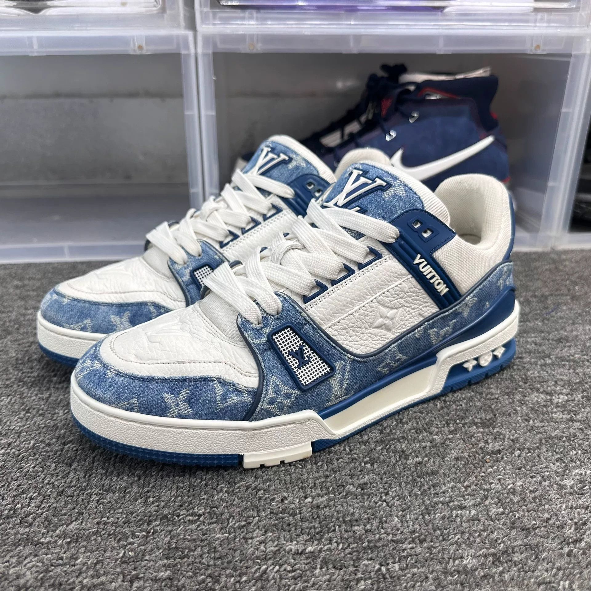 Louis Vuitton Louis Vuitton Training Denim Blue Lowtop Sneakers 8 Men Size US 8 / EU 41 - 1 Thumbnail
