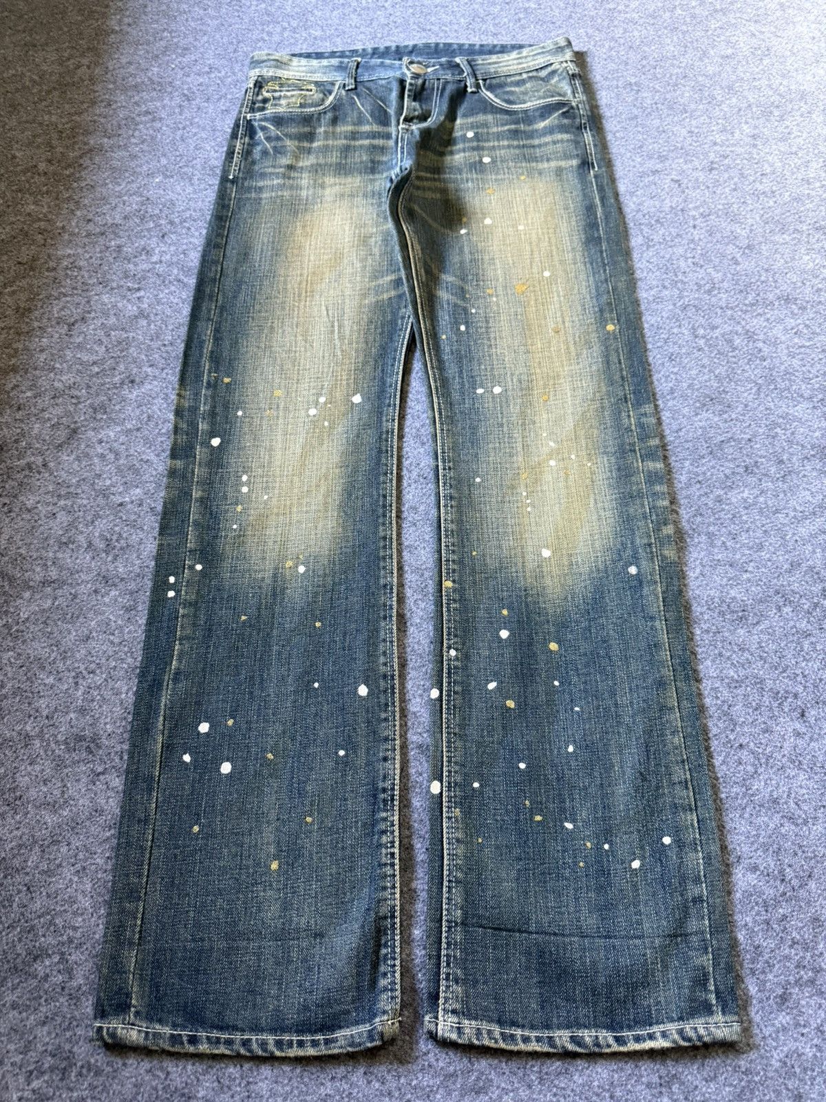 Hysteric Glamour × Japanese Brand Dinassy Japan Mud Wash Paint Splatter Jeans Size US 31 - 1 Thumbnail