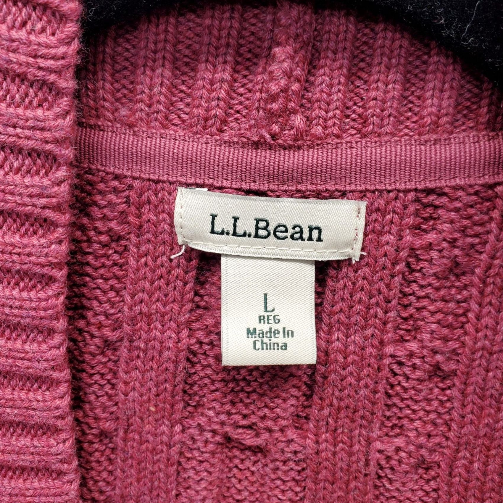 Vintage L.L. Bean Cardigan Sweater Womens Large Pink Chunky Knit Long Sleeve Open Front Size L / US 10 / IT 46 - 5 Thumbnail