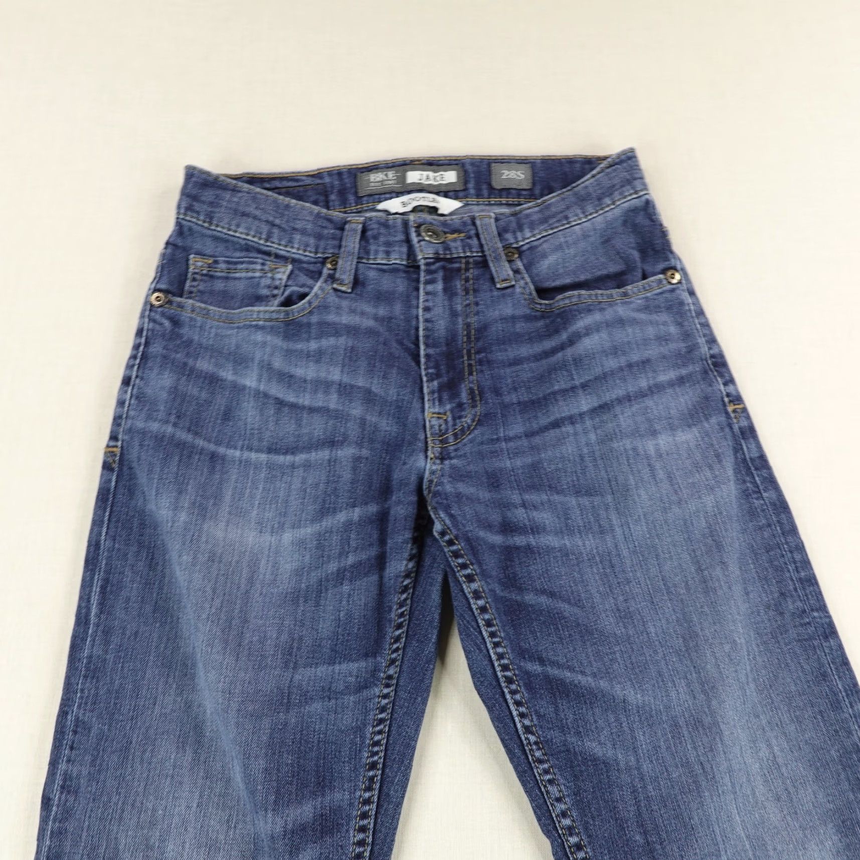 BKE VINTAGE BKE Jeans Men 28S Blue Denim Bootcut Regular Fit Low Rise Stretch Pants Size US 27 - 2 Thumbnail