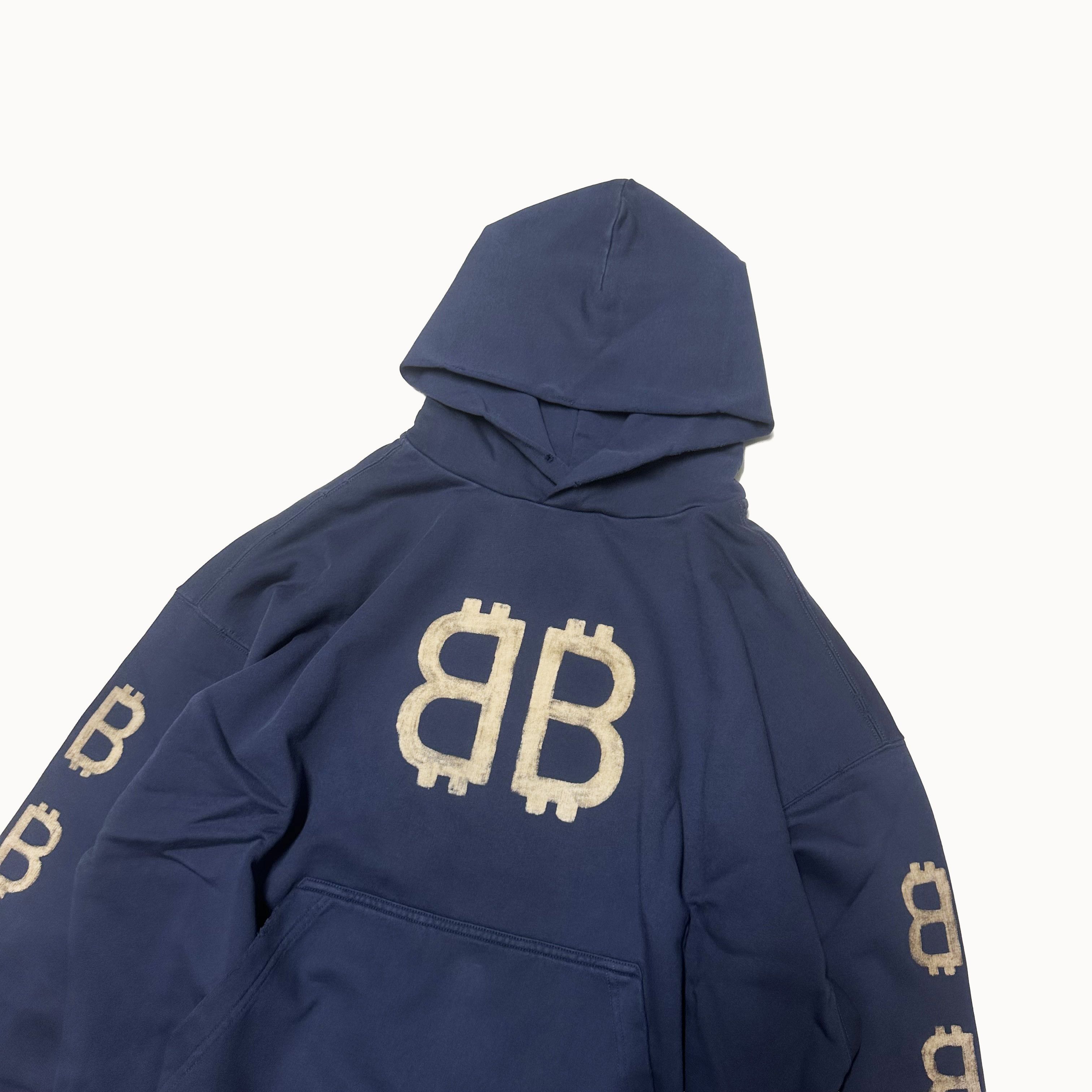 Balenciaga BALENCIAGA size L Bitcoin Blue hoodie sweatshirt large Size US L / EU 52-54 / 3 - 3 Thumbnail