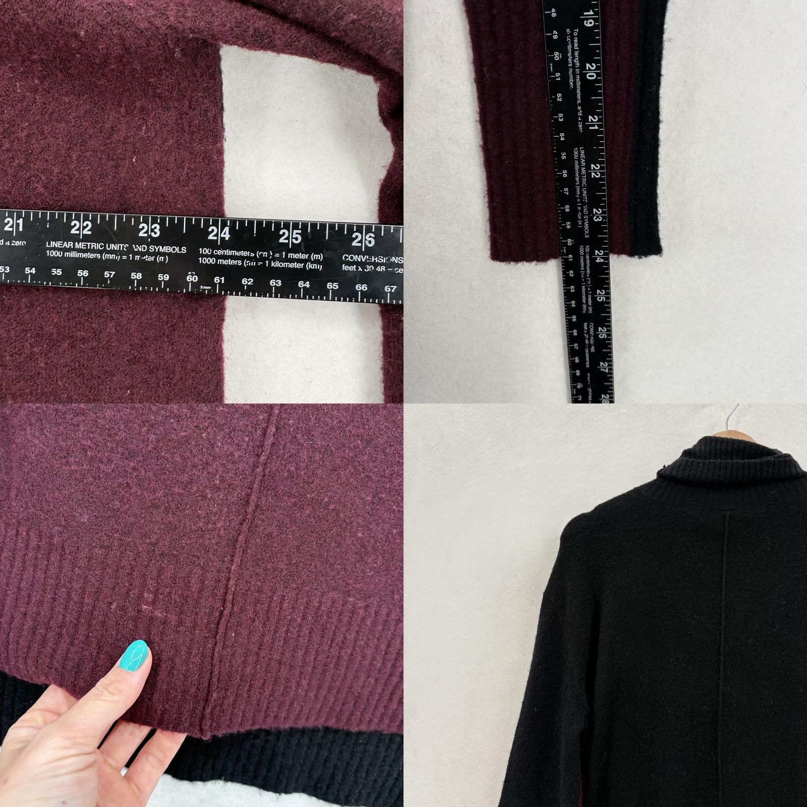 Athleta Athleta Sweater Womens Small Red Multicolor Knit Turtleneck Wool Blend Pullover Casual Winter Relaxed Long Sleeve Tight-Knit Merino Wool Cozy Size S / US 4 / IT 40 - 8 Thumbnail