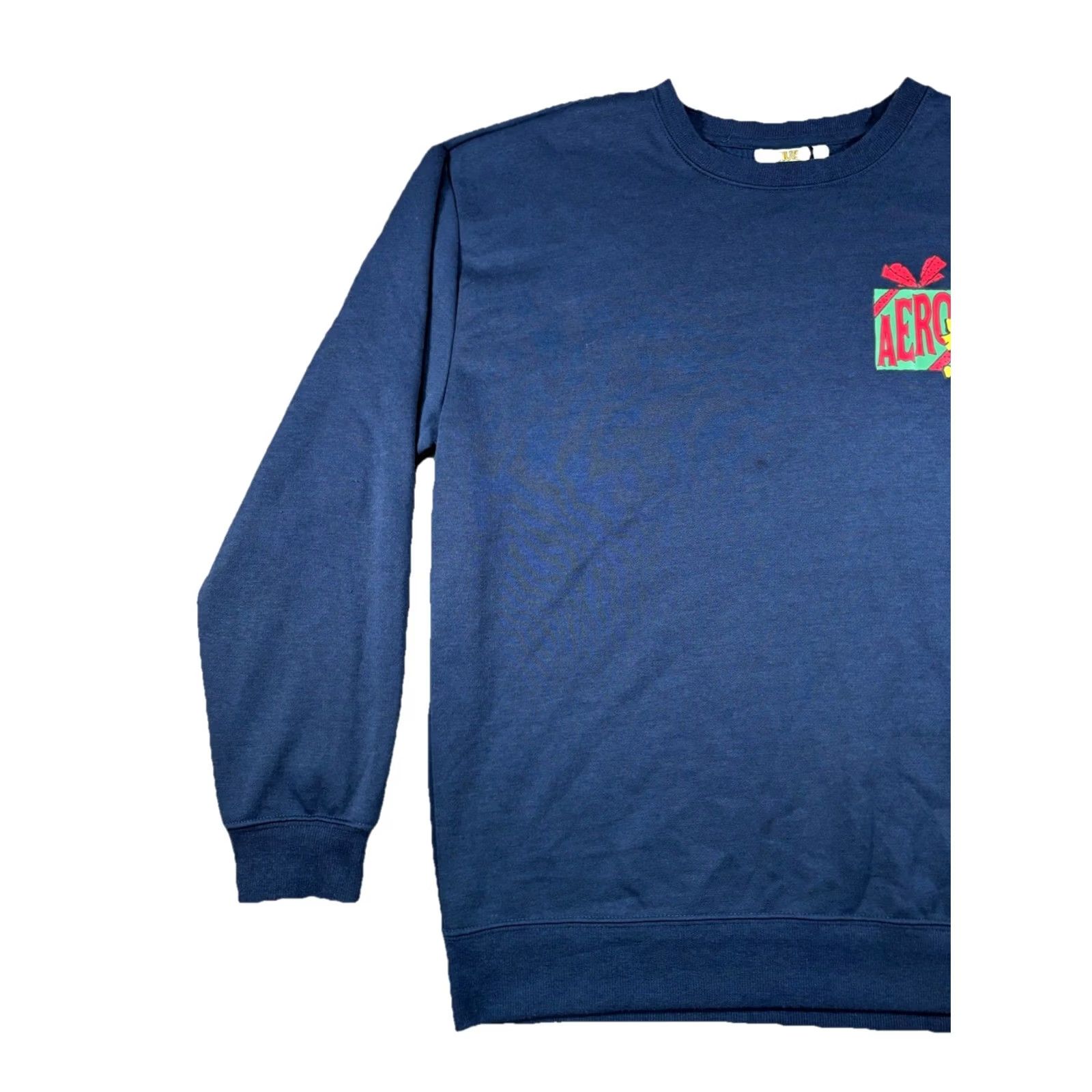Aeropostale Aeropostale Peanuts Snoopy Womans Medium Christmas Navy Blue Crewneck Sweatshirt Size M / US 6-8 / IT 42-44 - 3 Thumbnail