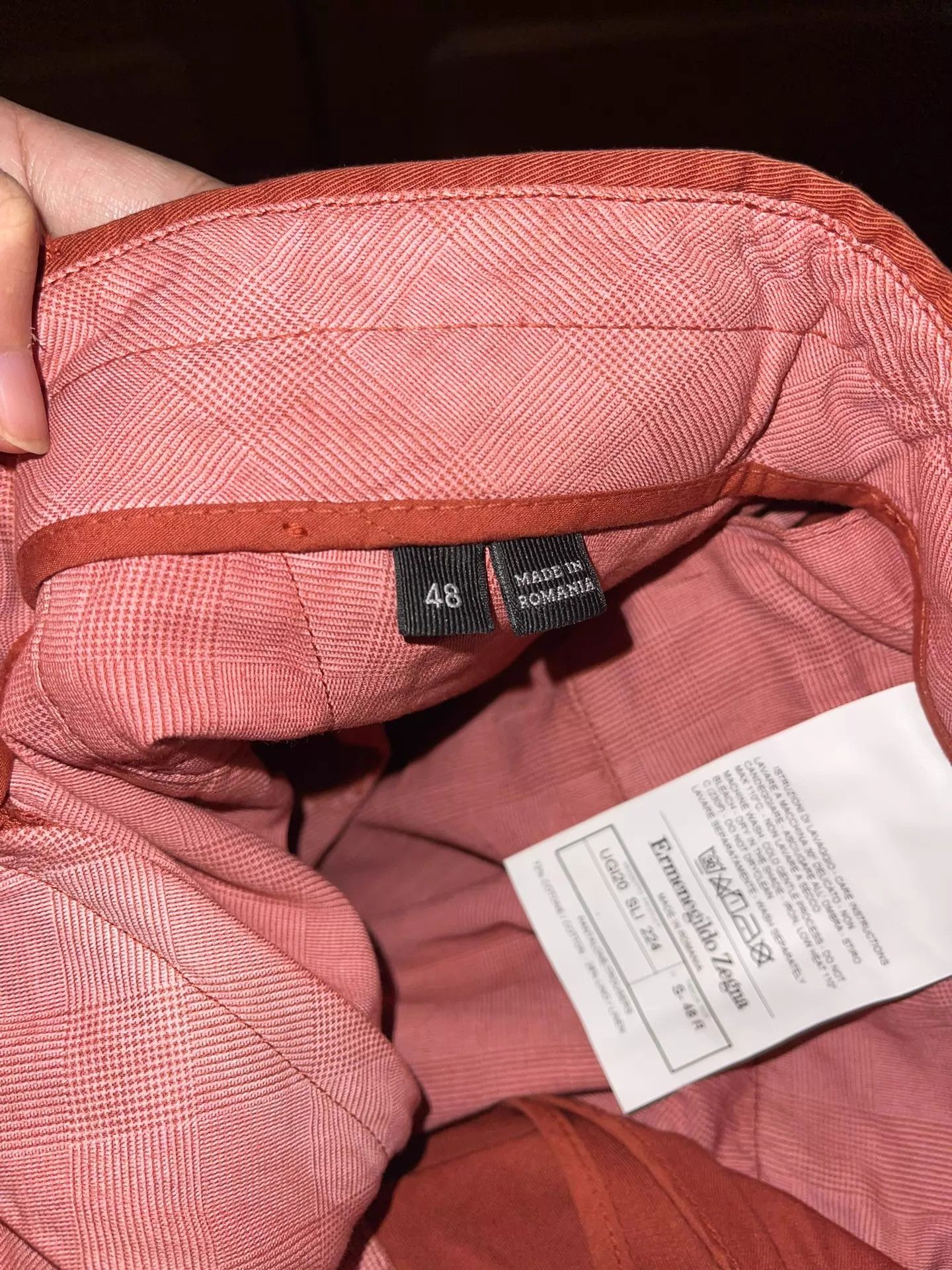 Ermenegildo Zegna Zegna Slim Washed Cotton-Linen Pants 48 Brick Red Size US 32 / EU 48 - 6 Thumbnail