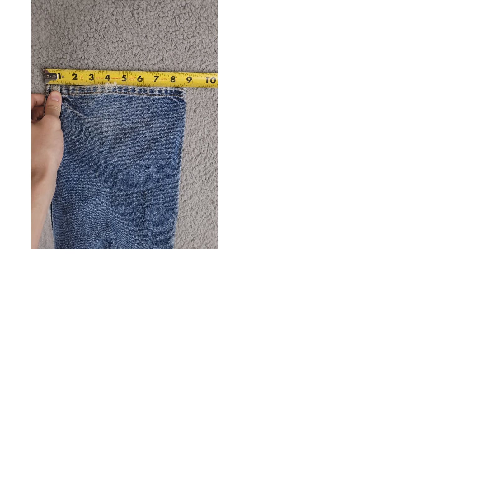 Levi's VINTAGE Levi's Jeans Mens 505 Straight 36x32 Blue Medium Wash Distressed Denim Regular Fit Button Size US 36 / EU 52 - 9 Thumbnail