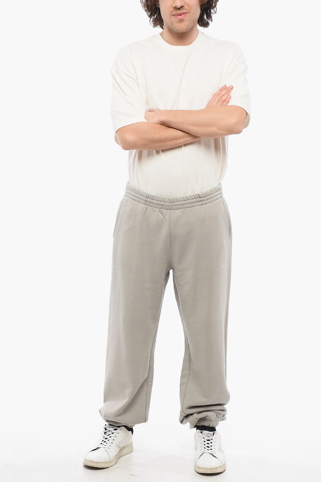 1989 STUDIO og1mm0725 Brushed Cotton Sweatpants & Joggers in Grey Size US 36 / EU 52 - 4 Thumbnail