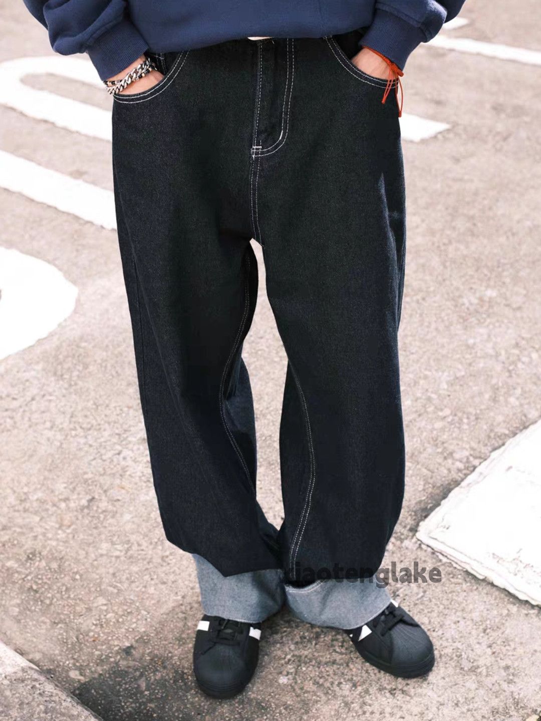 Designer × Jean × Vintage utility skate hiphop loose baggy yuppie jeans Size US 32 / EU 48 - 1 Thumbnail