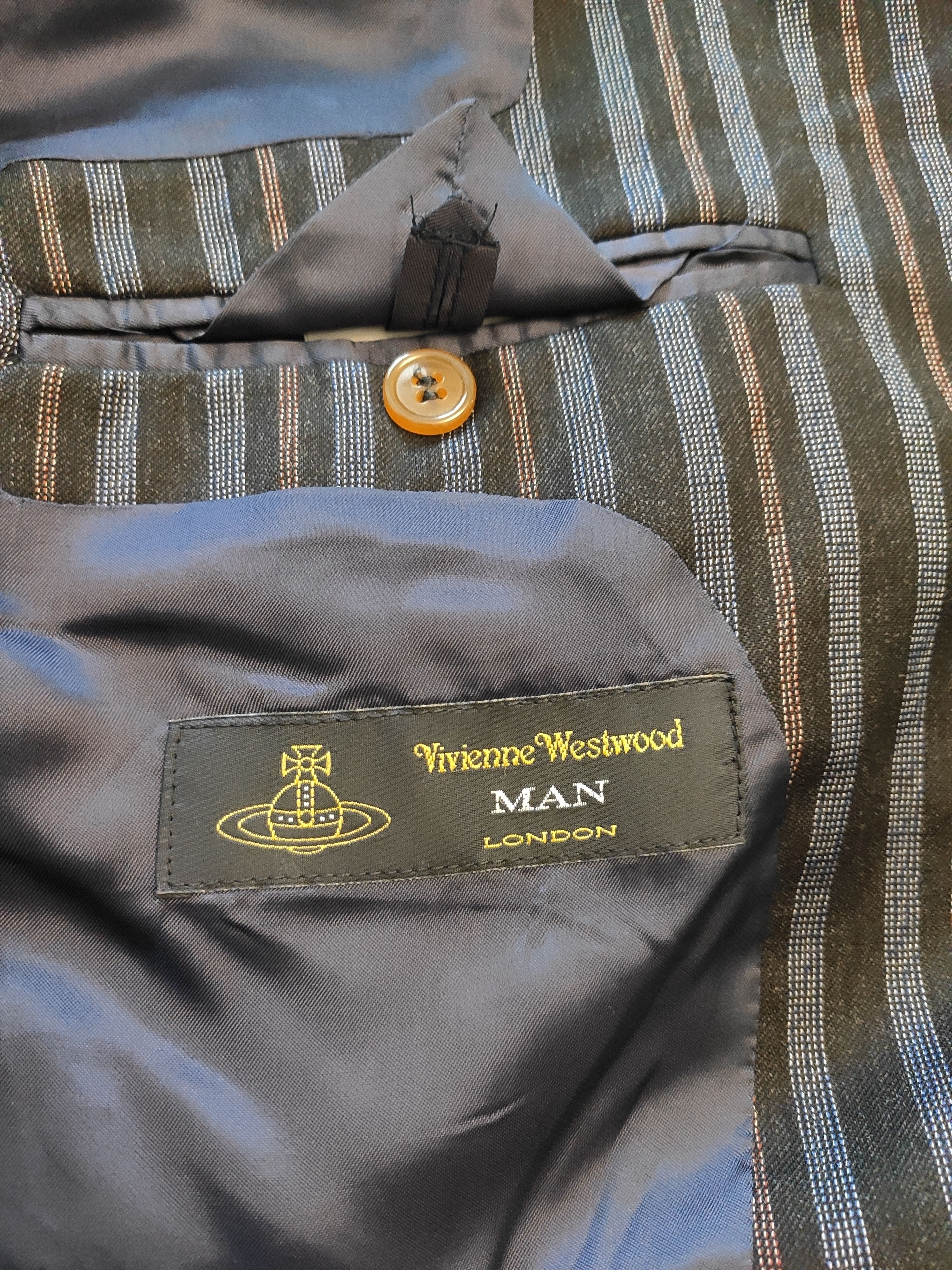 Vivienne Westwood Striped suit.Like Dries van Noten or Jean Paul Gaultier Size 40R - 12 Thumbnail