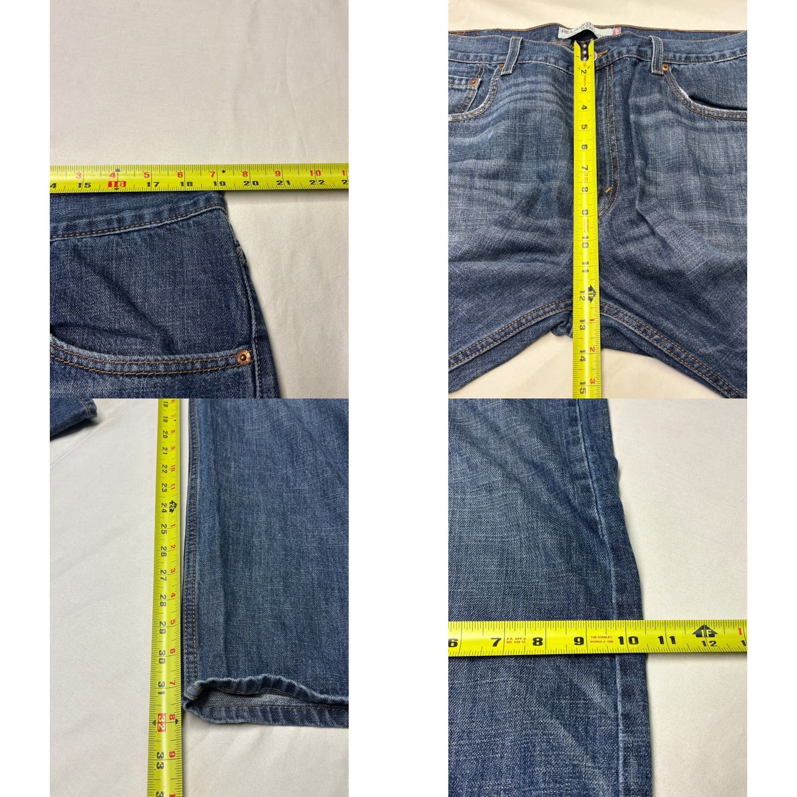 Levi's Levi's 559 Jeans Mens 38x32 Blue Medium Wash Denim 100% Cotton Relaxed Straight Size US 38 / EU 54 - 9 Thumbnail