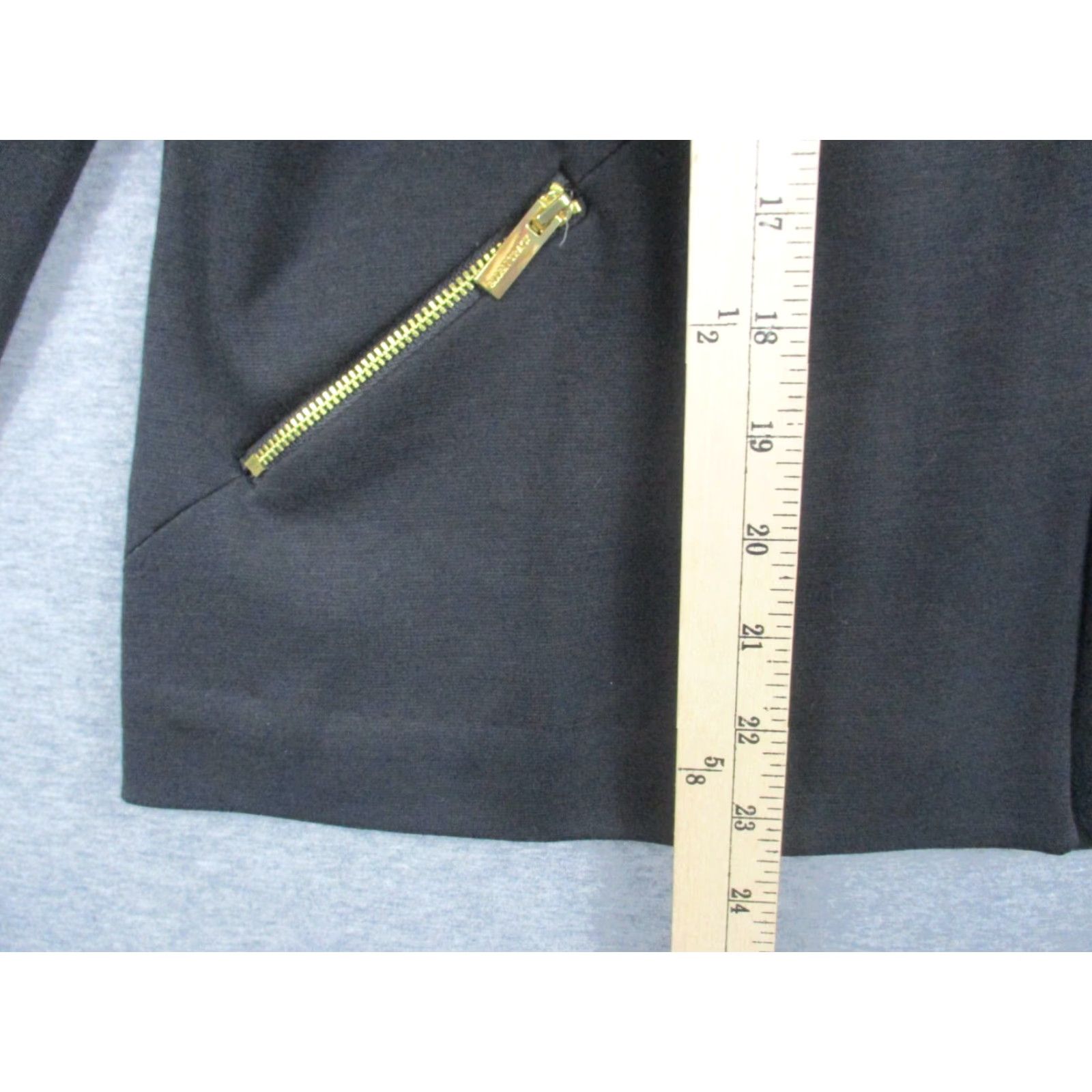 Ellen Tracy Ellen Tracy Women Blazer Jacket Black Large Zipper Pockets Gold Accents Size L / US 10 / IT 46 - 5 Thumbnail