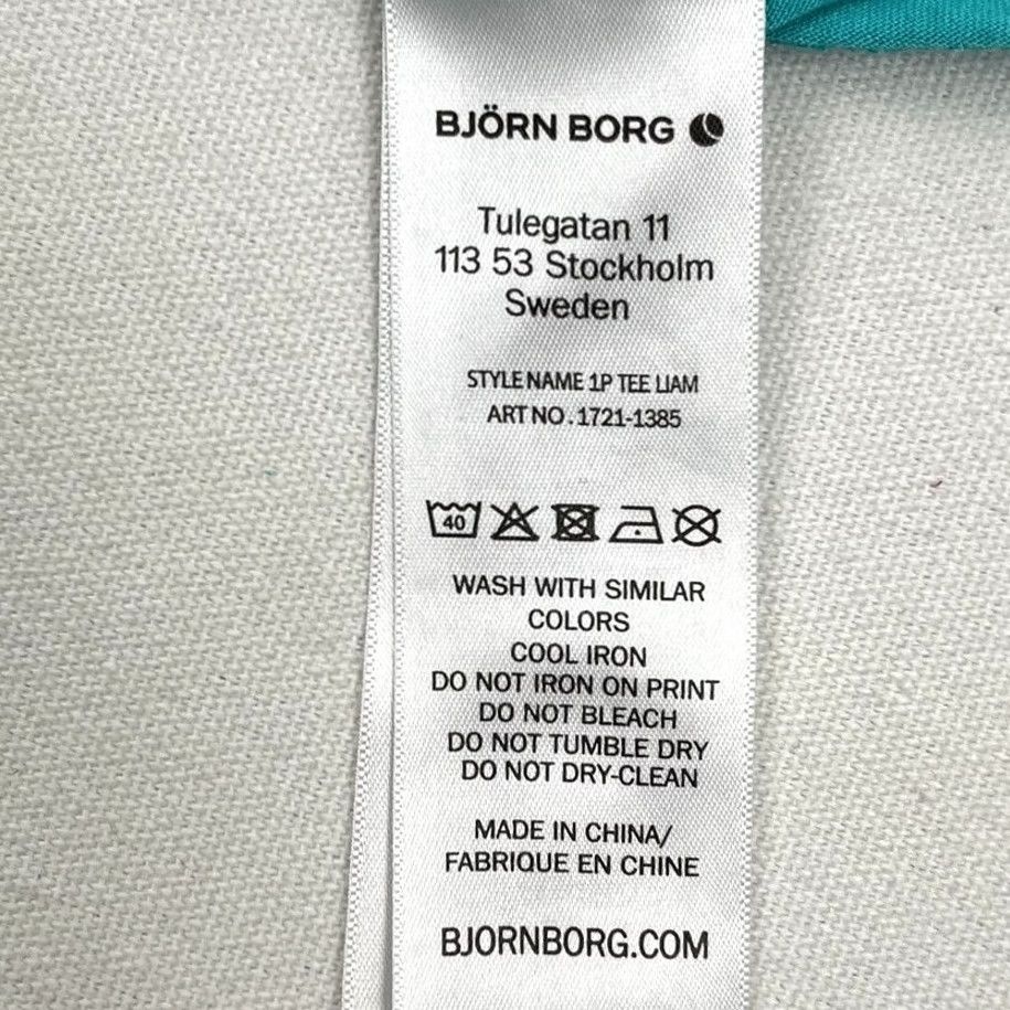 Vintage Bjorn Borg Shirt Mens XL Blue Teal Active Tennis Workout Training Liam Graphic Print Size US XL / EU 56 / 4 - 7 Thumbnail
