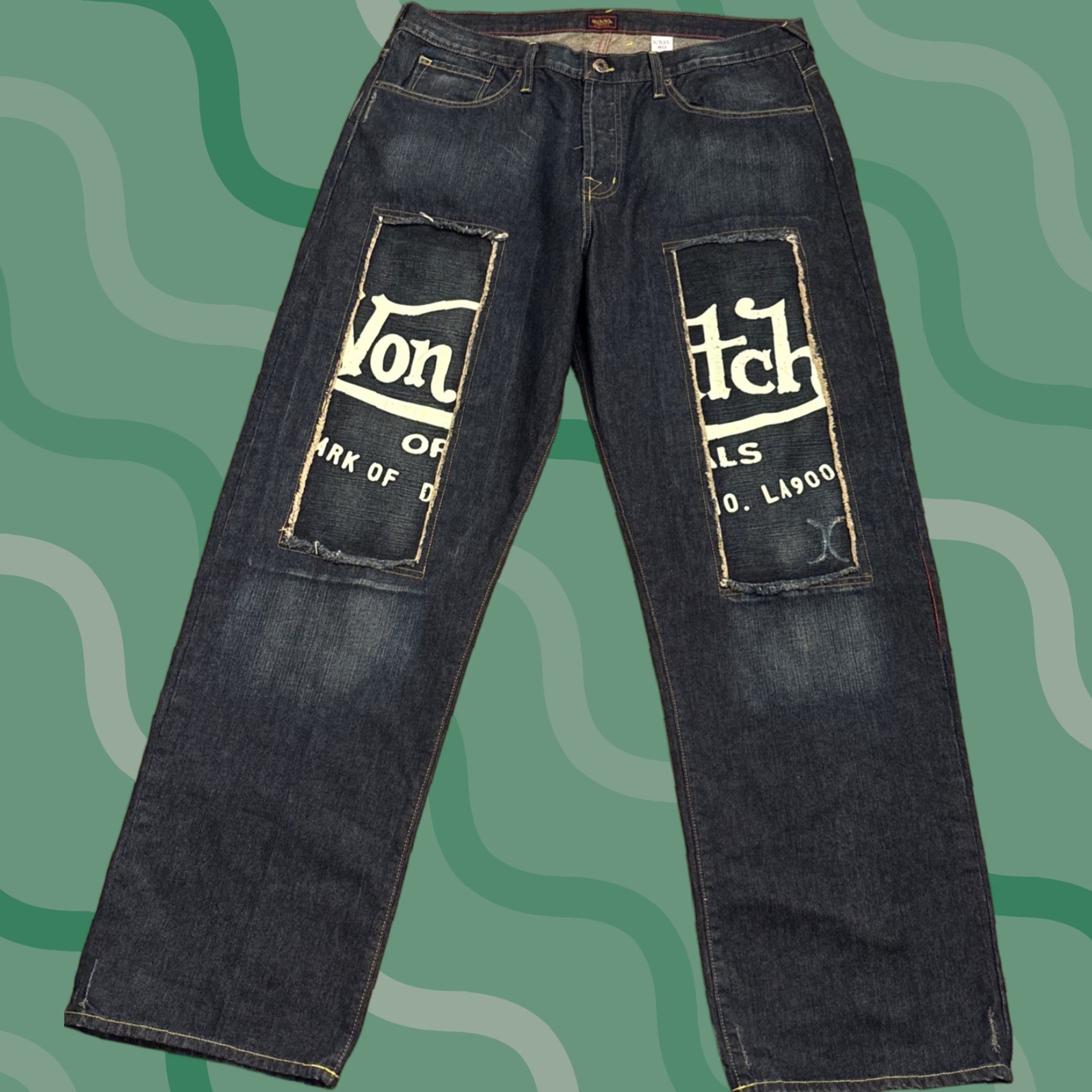 Von Dutch VINTAGE Von Dutch Jeans Bootcut Wide-Leg 40 Men Regular 33in Blue Y2K Avant Garde Vente? (remove extraneous) Size US 40 / EU 56 - 1 Thumbnail