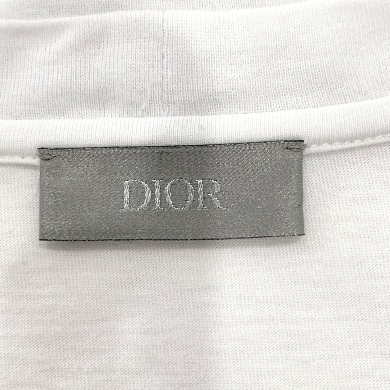 Dior Dior Mens White Leopard Print Graphic T-Shirt M Cotton Size US M / EU 48-50 / 2 - 5 Thumbnail