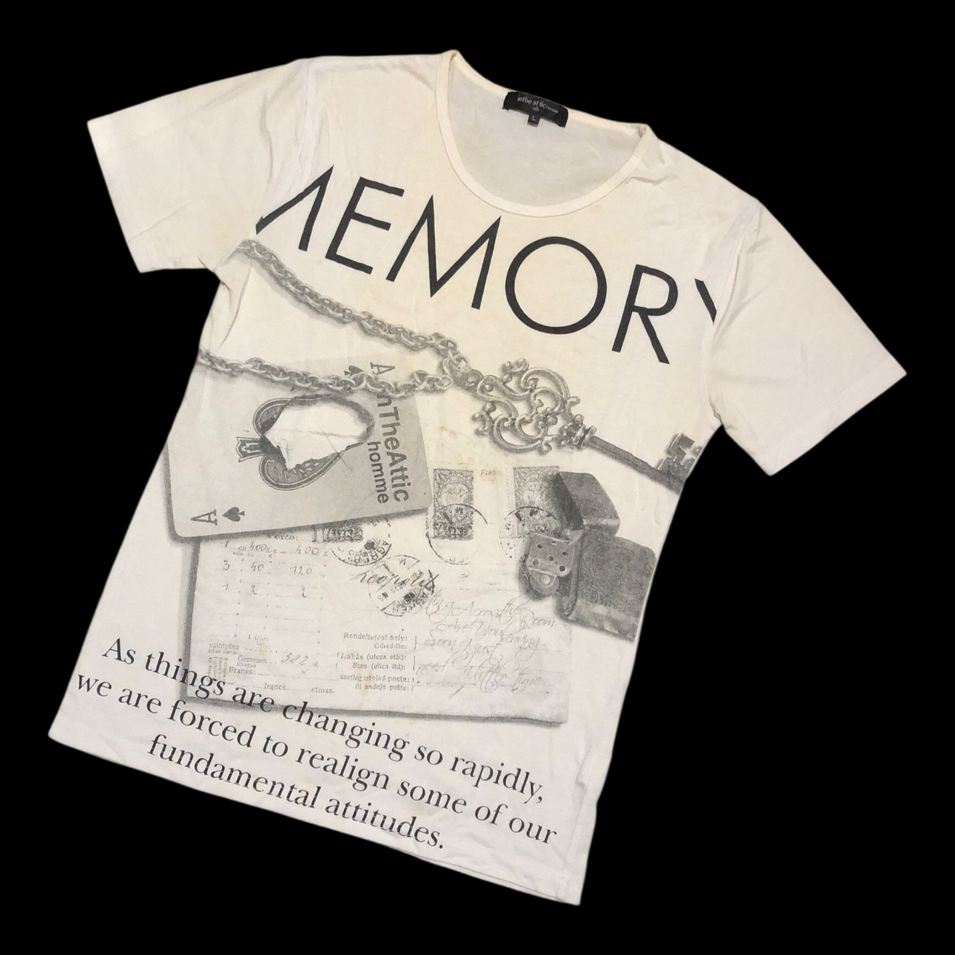 Japanese Brand 🔥Y2K IN THE ATTIC Avant Garde Style Brand Designer T-Shirt Size US S / EU 44-46 / 1 - 1 Thumbnail