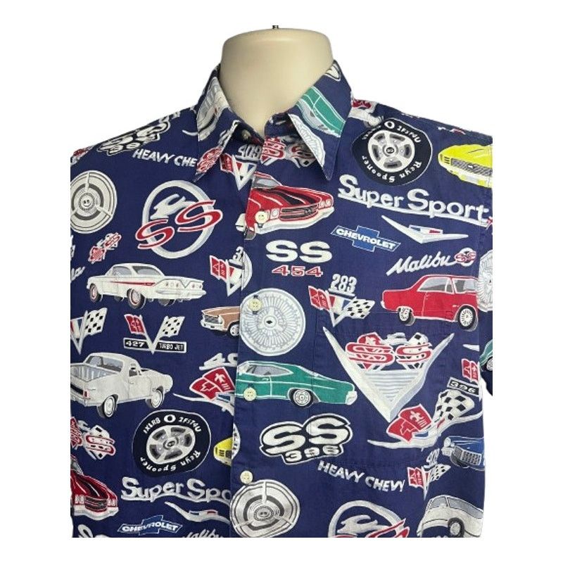 Reyn Spooner Reyn Spooner Chevy Cars Hawaiian Button Up Shirt Pocket S Size US S / EU 44-46 / 1 - 5 Thumbnail