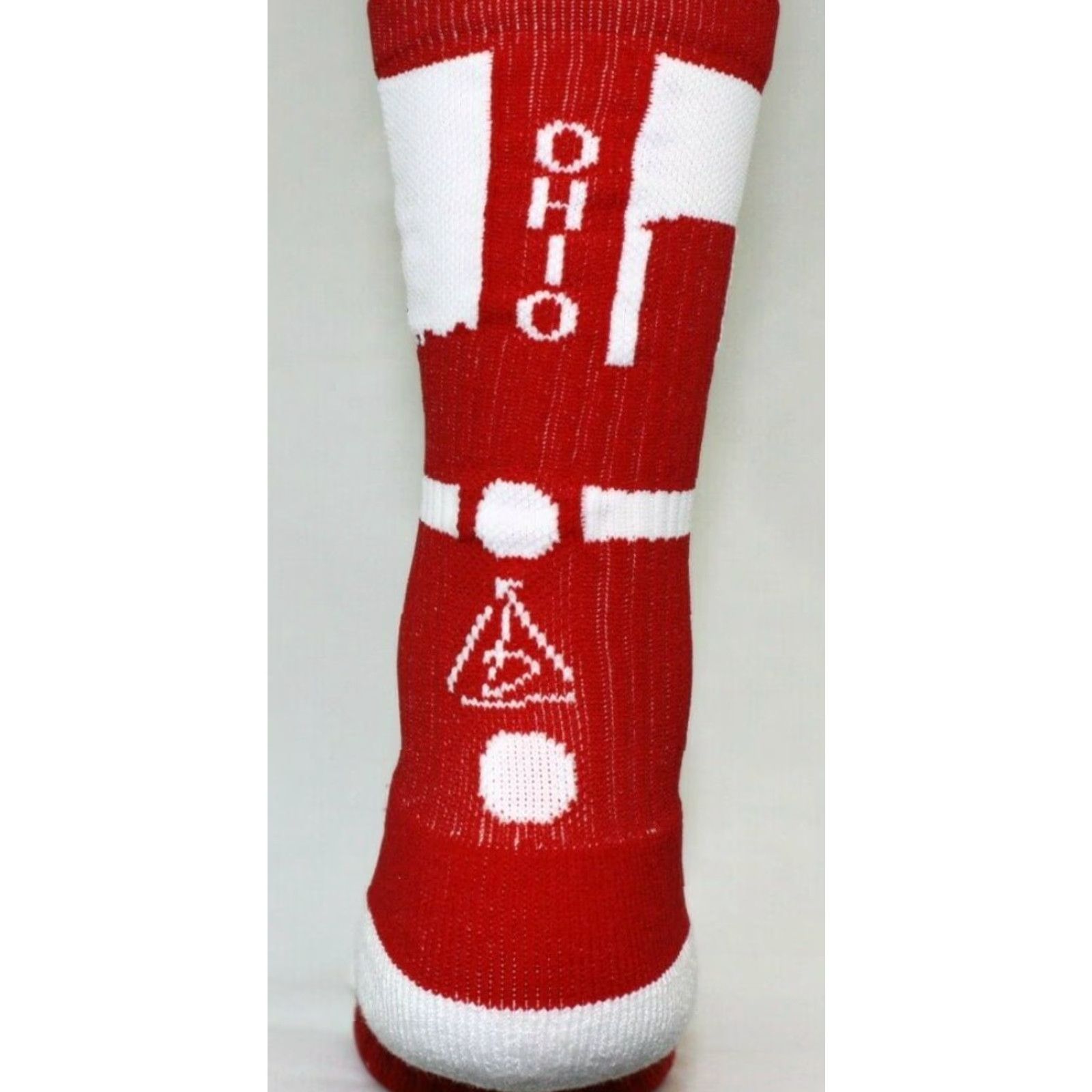 Vintage Mens Rep It City Ohio Red White CoolMax Basketball Style State Socks Size ONE SIZE - 2 Thumbnail