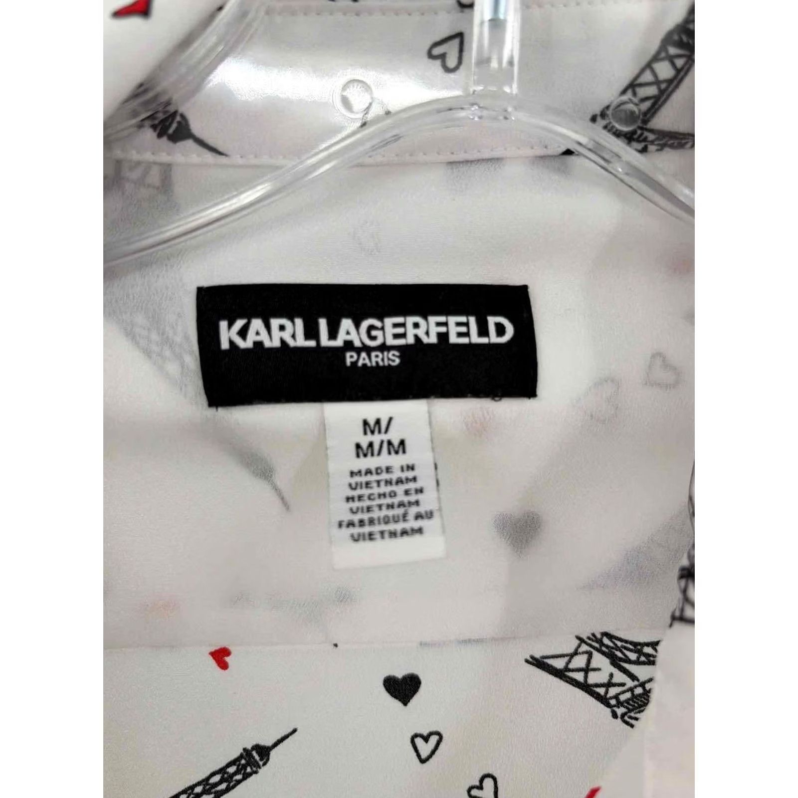 Karl Lagerfeld Pre-Owned Karl Lagerfeld White Size Medium Button Down Size M / US 6-8 / IT 42-44 - 3 Thumbnail