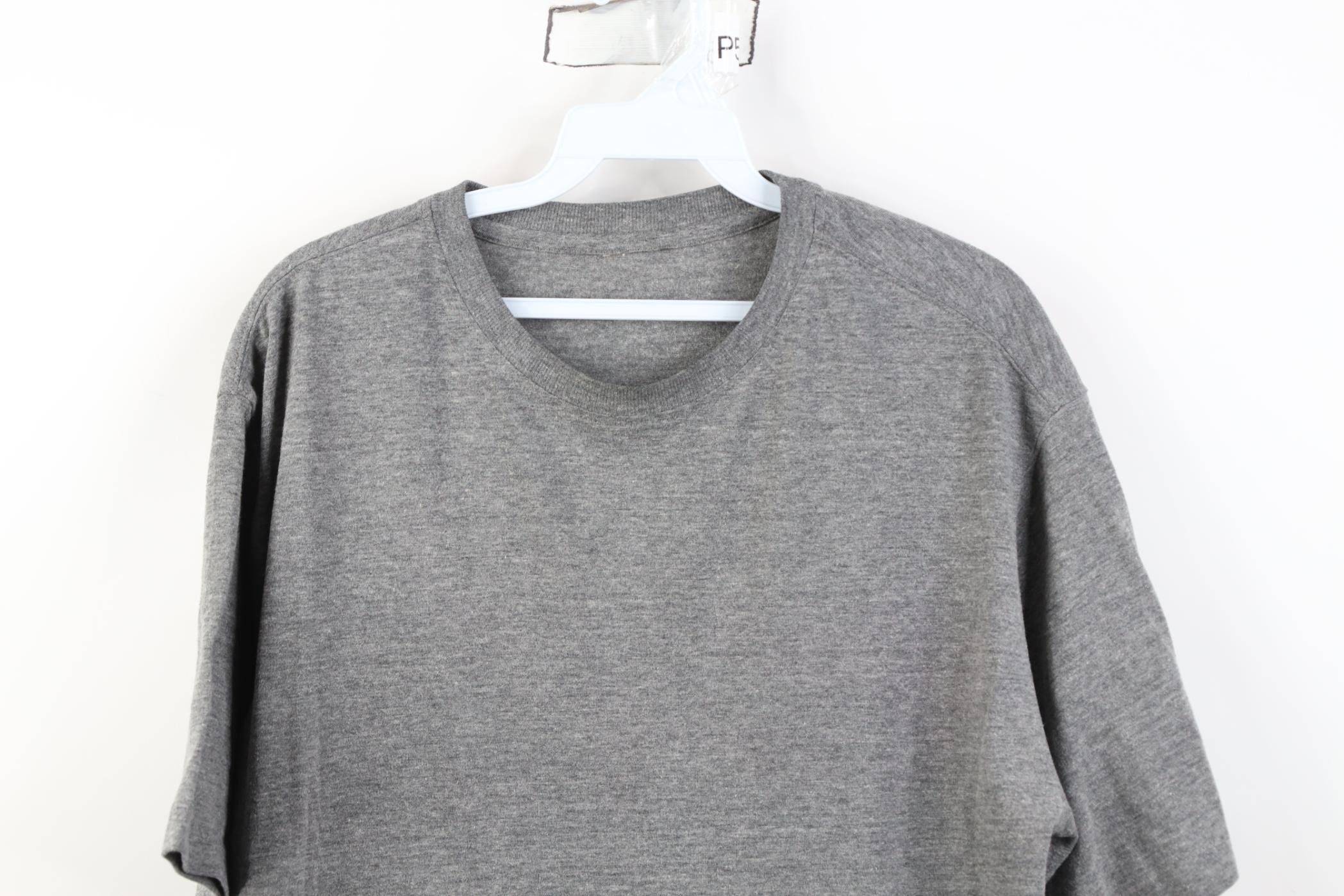 Vintage Vintage 90s Y2K Streetwear Blank Short Sleeve T-Shirt Gray Size US L / EU 52-54 / 3 - 2 Thumbnail