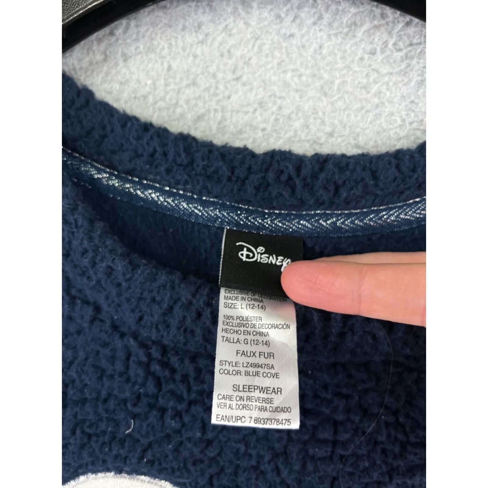 Disney Disney Womens Large Blue Mickey Mouse Sweate Fleece Sleepwear Polyester Dream Size L / US 10 / IT 46 - 4 Thumbnail