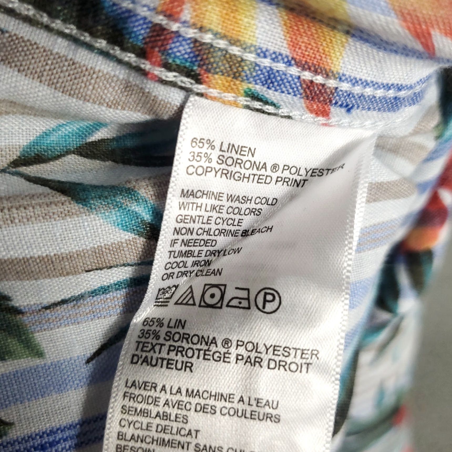 Tommy Bahama TOMMY BAHAMA Shirt Mens XL Blue Striped Linen Button-Up Long Sleeve Tropical Size US XL / EU 56 / 4 - 7 Thumbnail