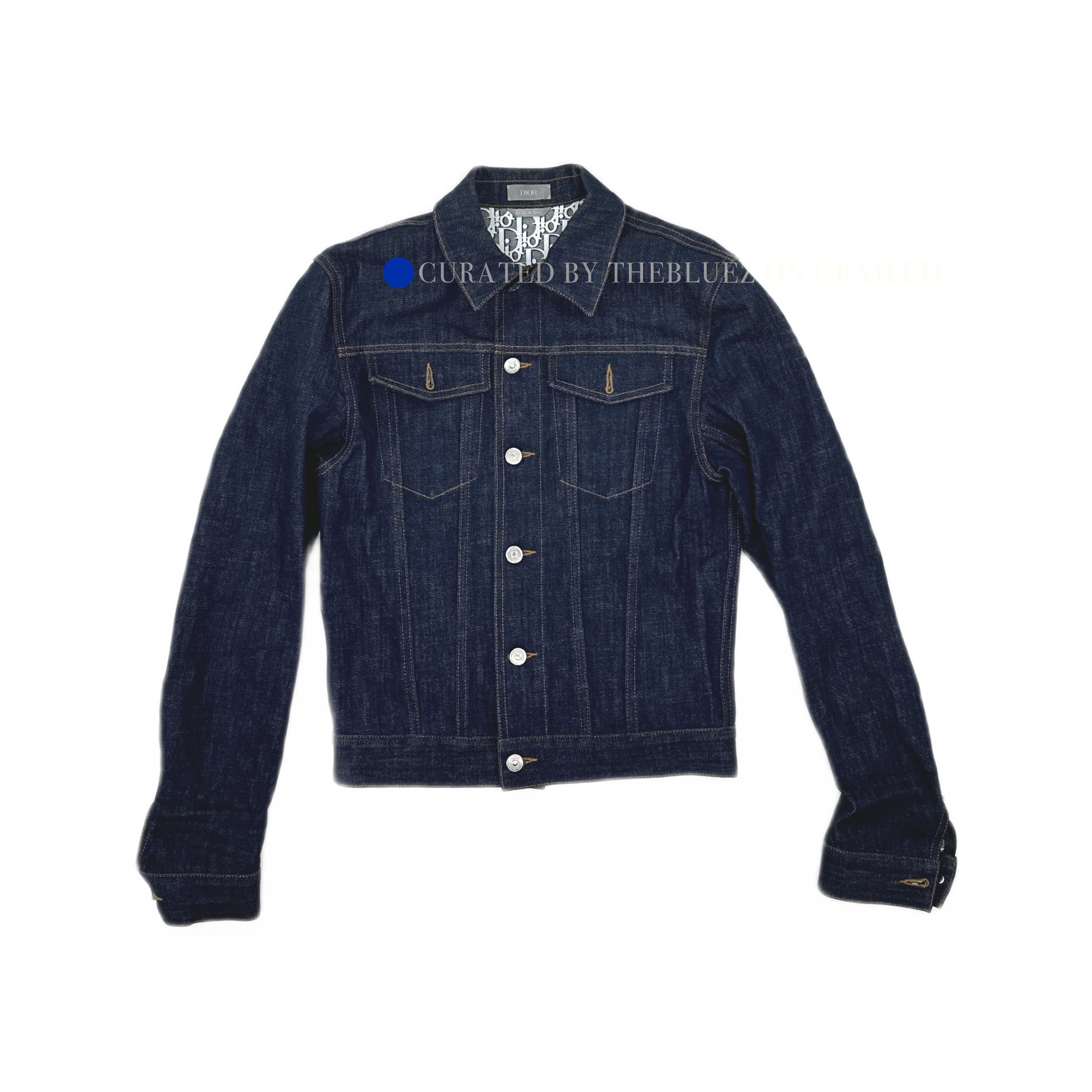Dior Vintage Denim Jacket with Iconic Lining Size US XS / EU 42 / 0 - 1 Thumbnail