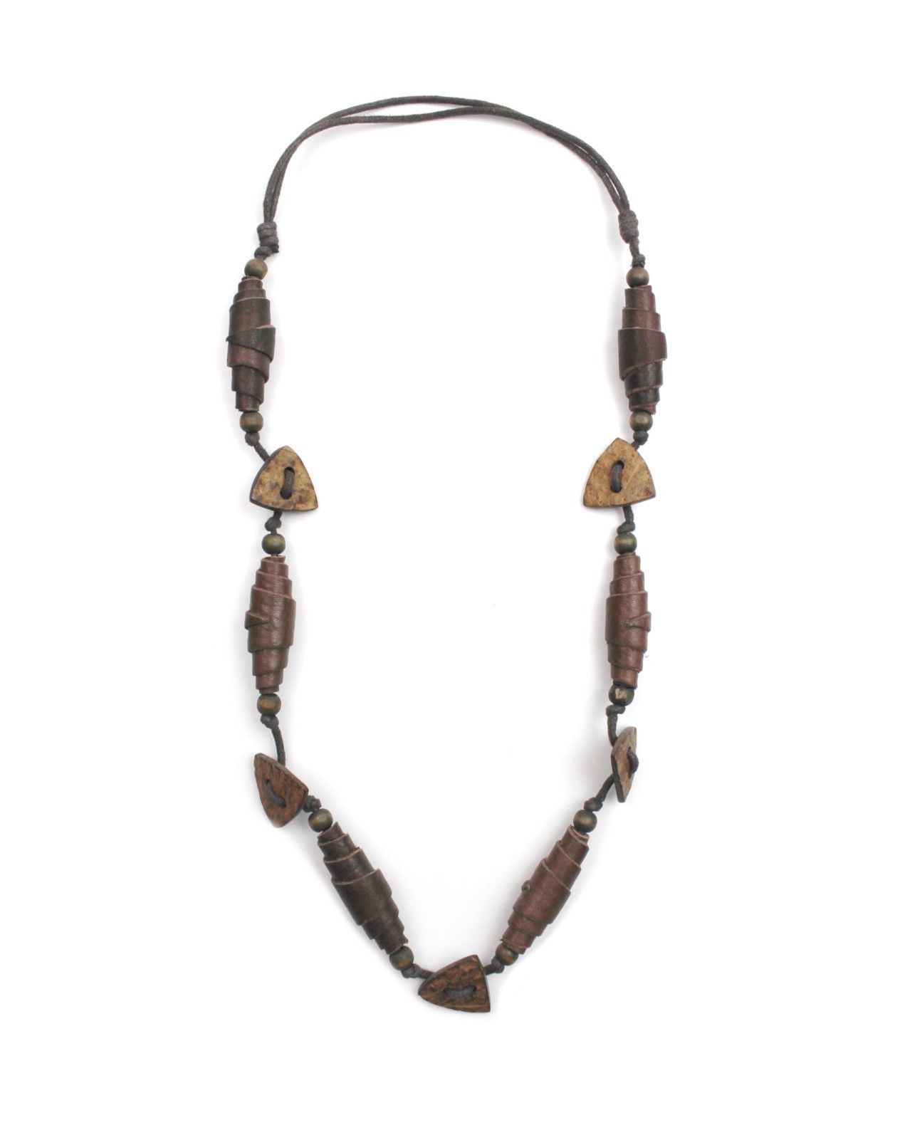 Hysteric Glamour 1990S JAPANESE MADE CARVED WOODEN TRIANGULAR BEADS NECKLACE Size ONE SIZE - 1 Thumbnail