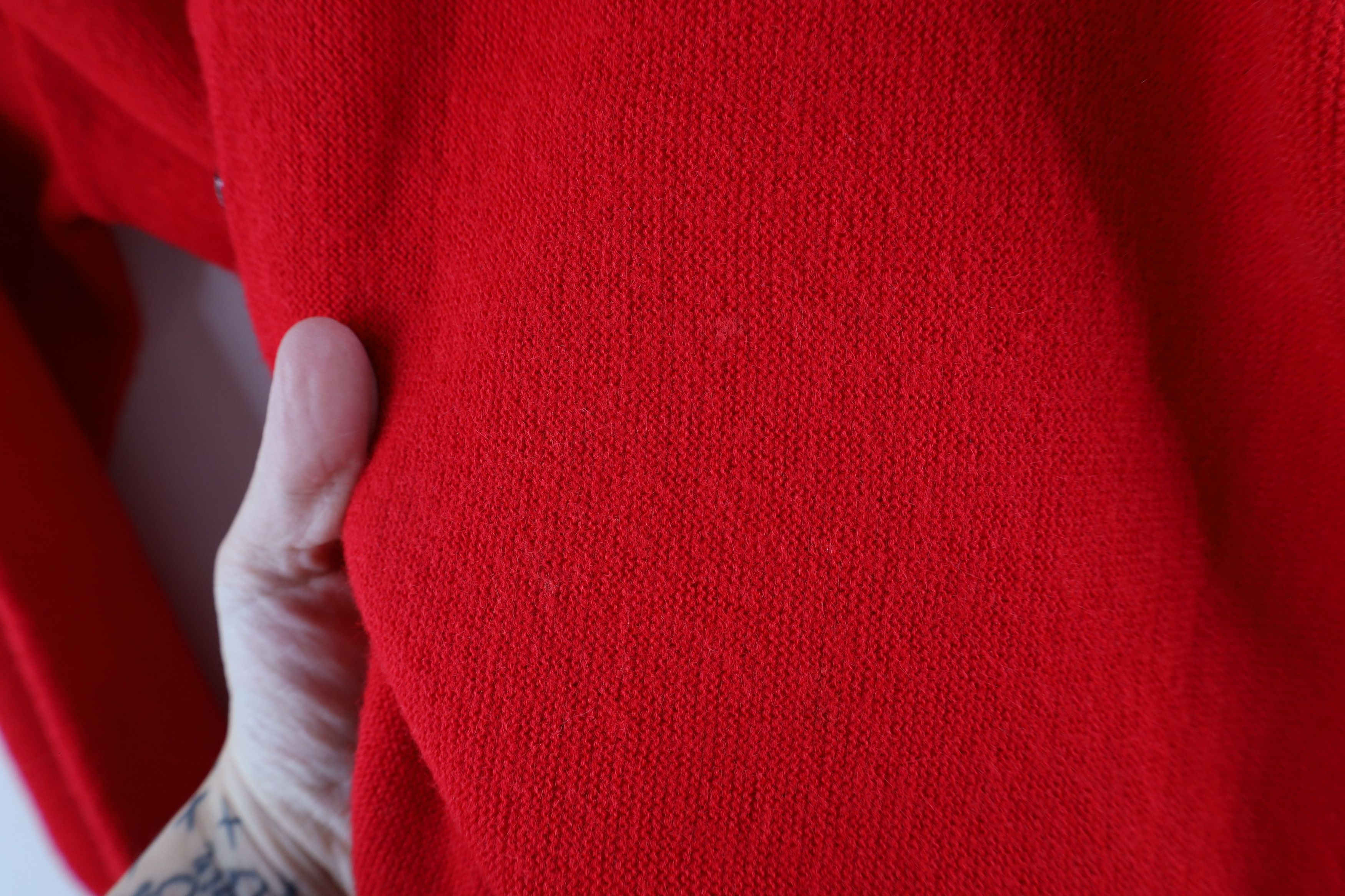 Vintage Vintage 50s 60s Streetwear Button Cardigan Sweater Red USA Size US M / EU 48-50 / 2 - 9 Thumbnail