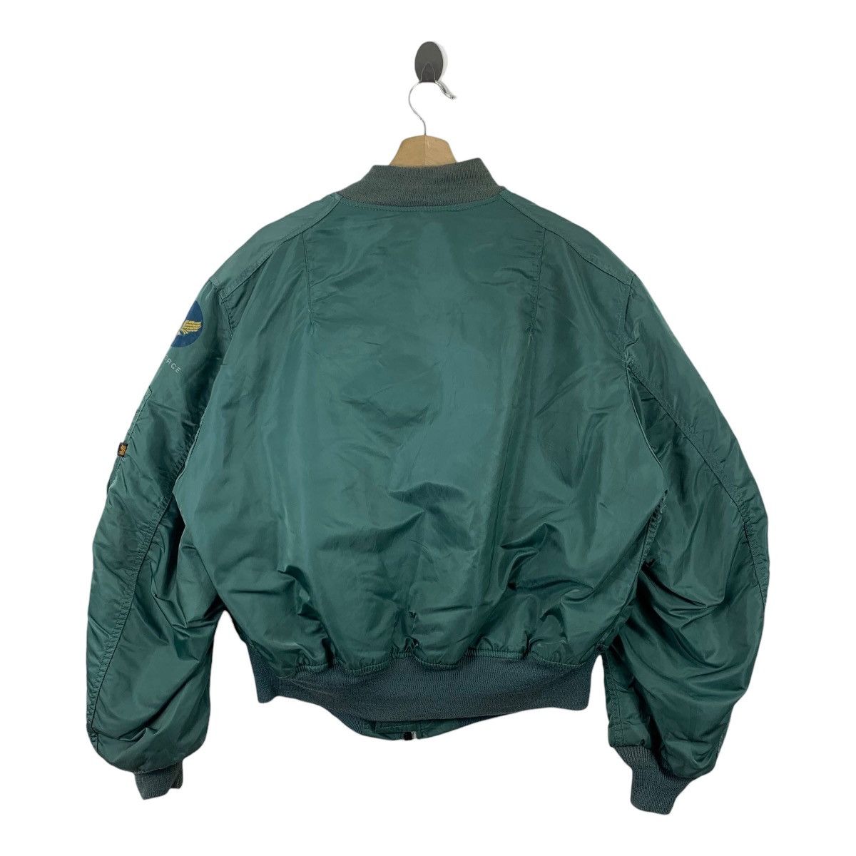 Alpha Industries × Vintage Vintage ALPHA INDUSTRIES MA-1 green Bomber jacket Size US XL / EU 56 / 4 - 4 Thumbnail