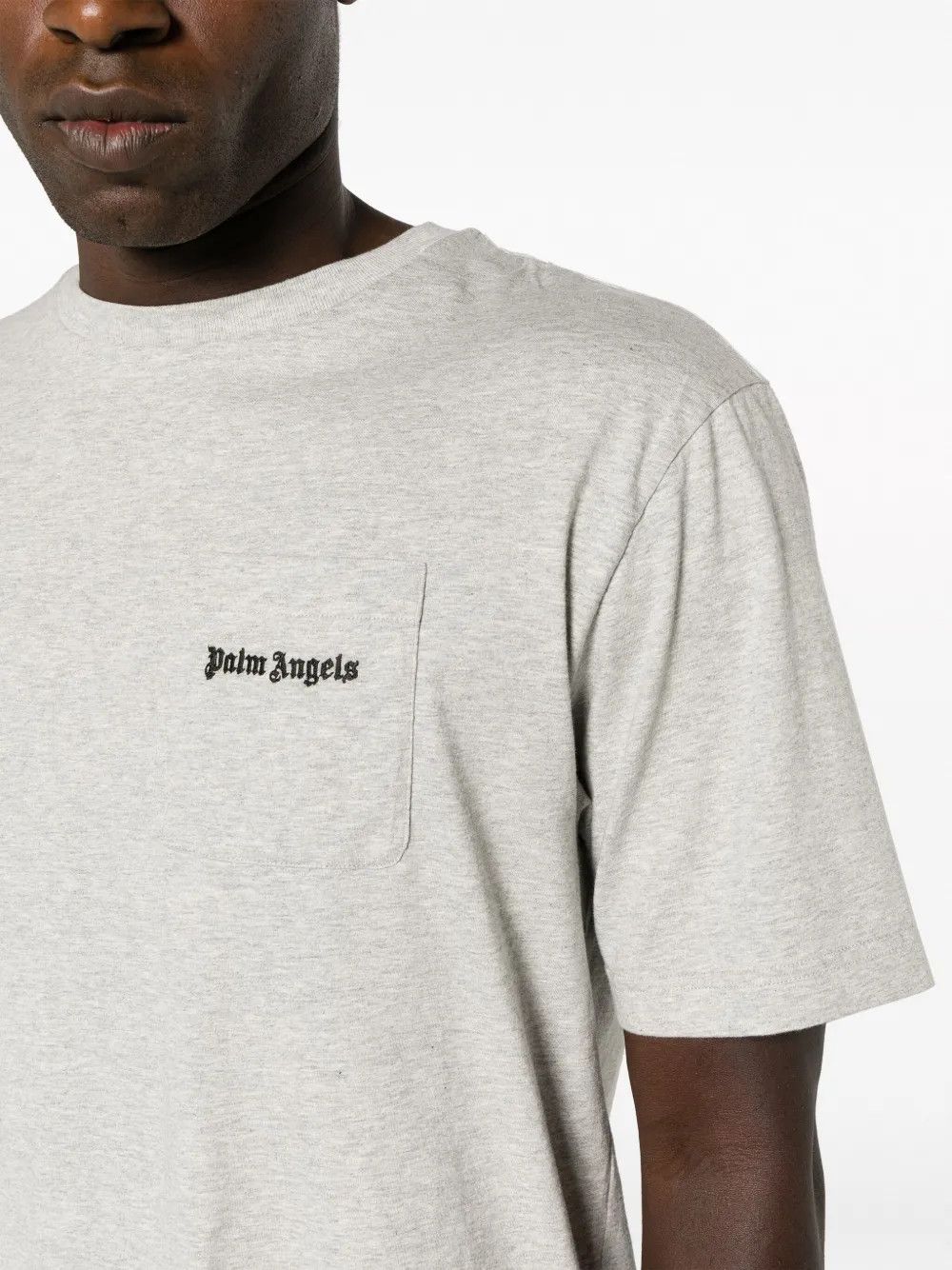 Palm Angels o1y0325 Logo Crewneck T-Shirt in Light Grey Size US L / EU 52-54 / 3 - 2 Thumbnail