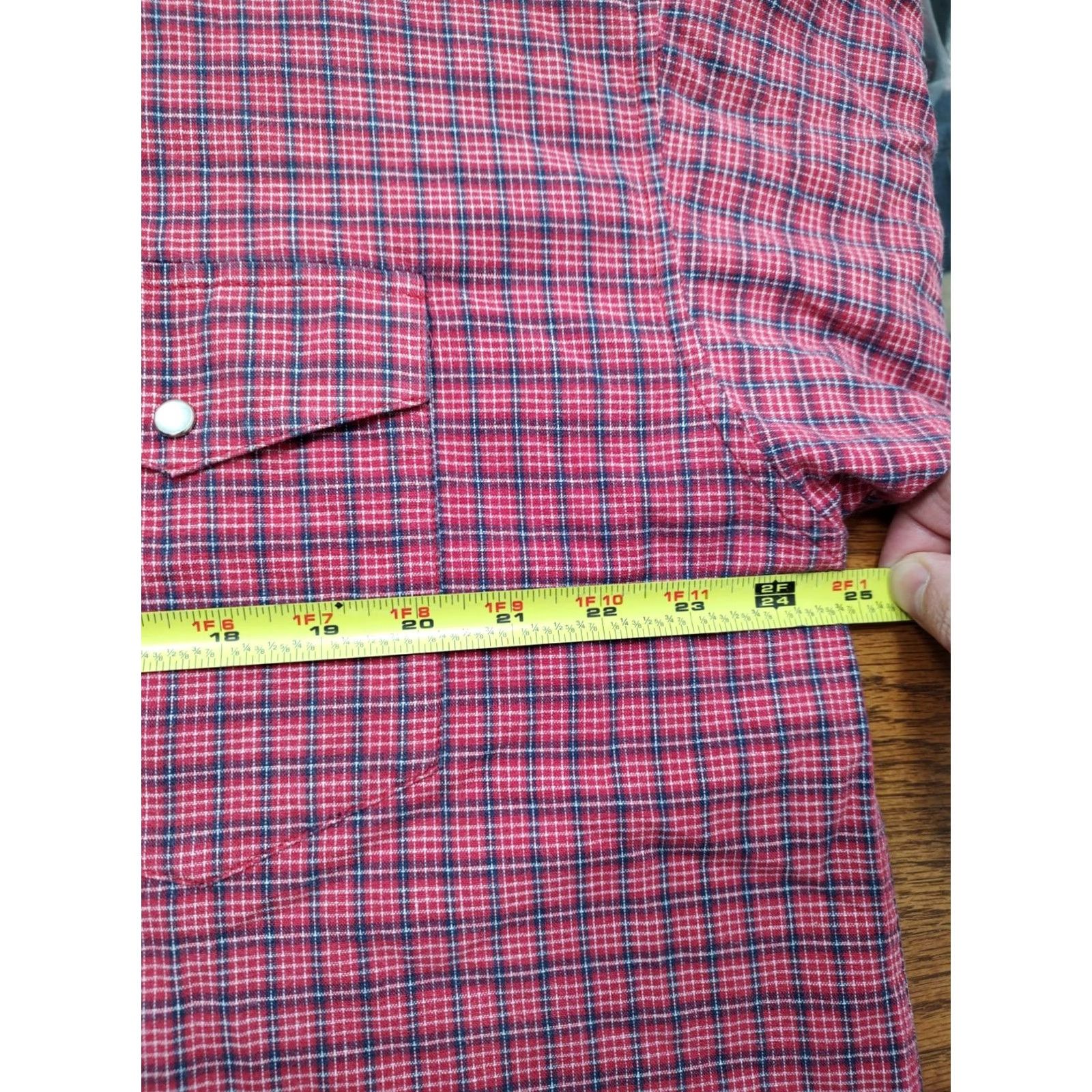 Vintage VINTAGE Panhandle Slim Shirt Mens XL Red Plaid Pearl Snap Cowboy Rodeo Short Sleeve Button-Up Classic Workwear Mens Size US XL / EU 56 / 4 - 6 Thumbnail