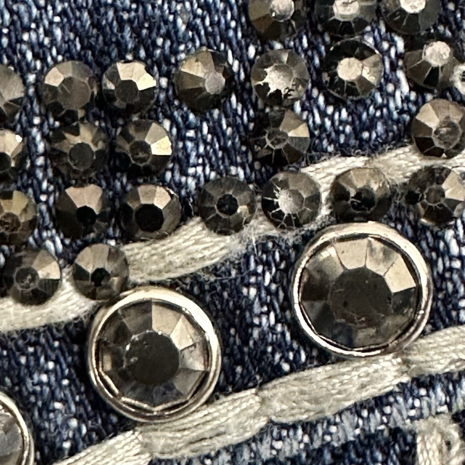 Other Rock & Roll Cowgirl Jeans Womens 32x34 Studded Silver Stitch Size 32" / US 10 / IT 46 - 5 Thumbnail