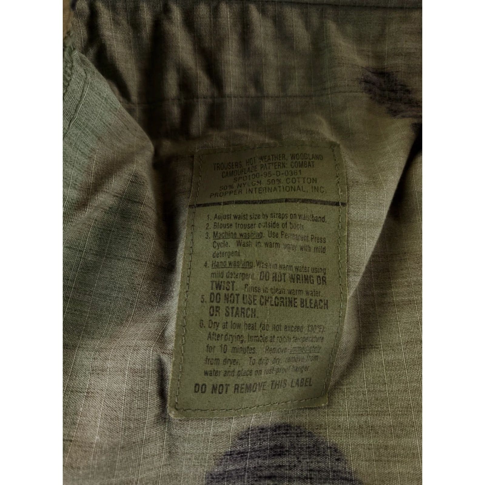 Vintage US Military Pants Cargo Woodland Camo Mens L 37x31 Size US 33 - 4 Thumbnail