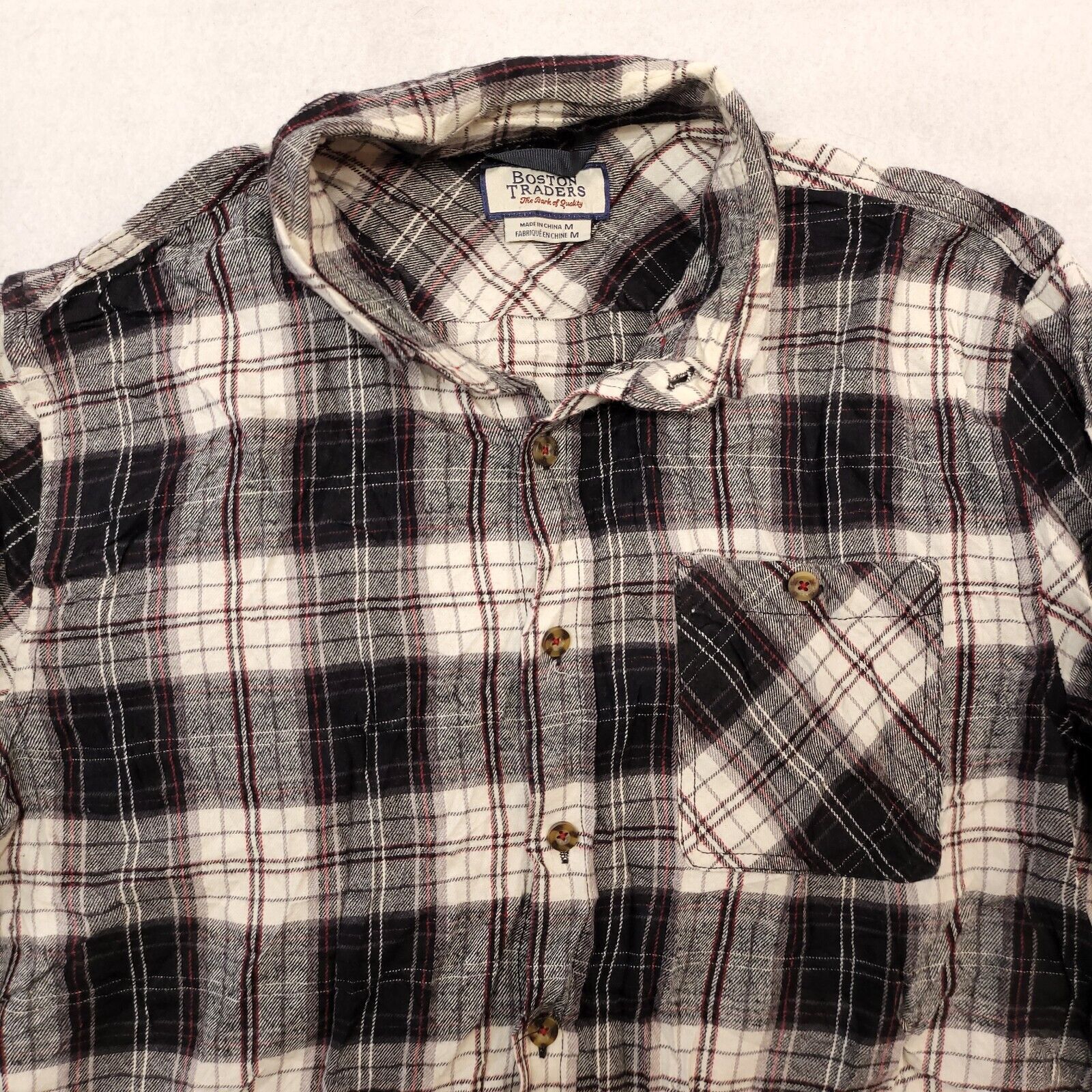 Boston Traders Boston Traders Tartan Flannel Shirt Mens Size Medium M Black Size US M / EU 48-50 / 2 - 1 Thumbnail