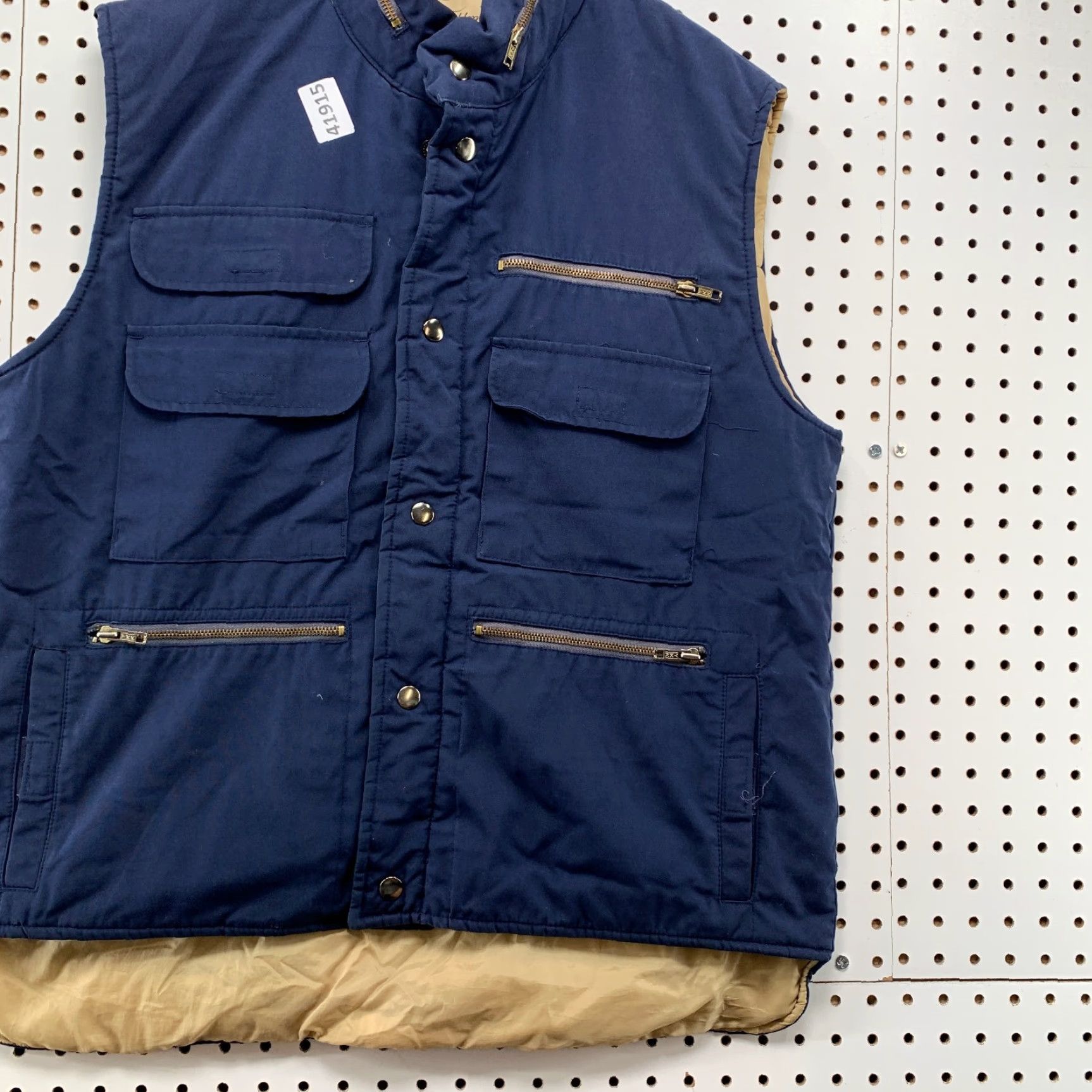 Sears VINTAGE Sears Fieldmasters Puffer Vest Men LT Large Tall Blue Pockets Utility Size US L / EU 52-54 / 3 - 6 Thumbnail