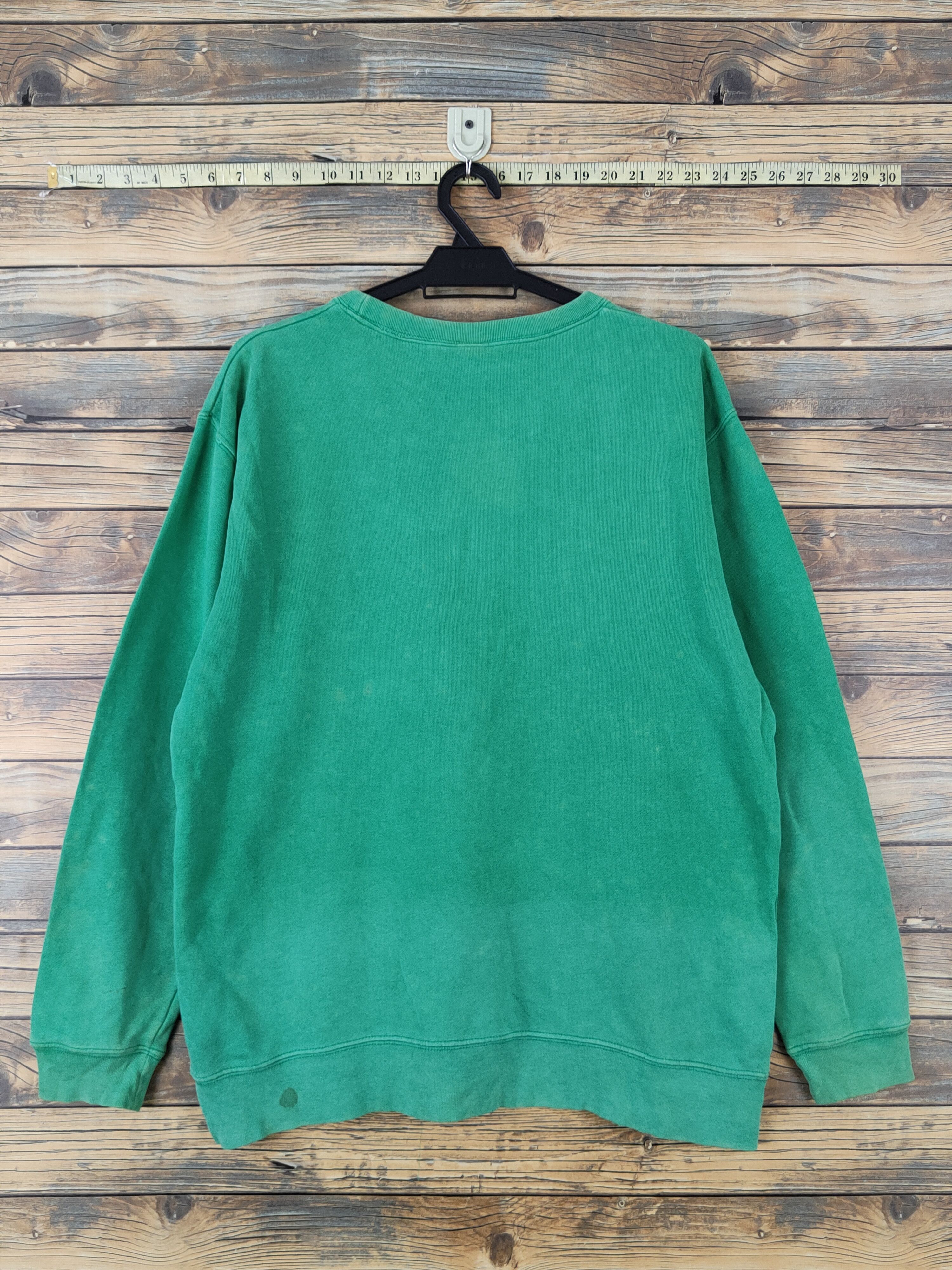 Japanese Brand Jellan luigi mario Green Faded Sweatshirts #W1923 Size US L / EU 52-54 / 3 - 7 Thumbnail