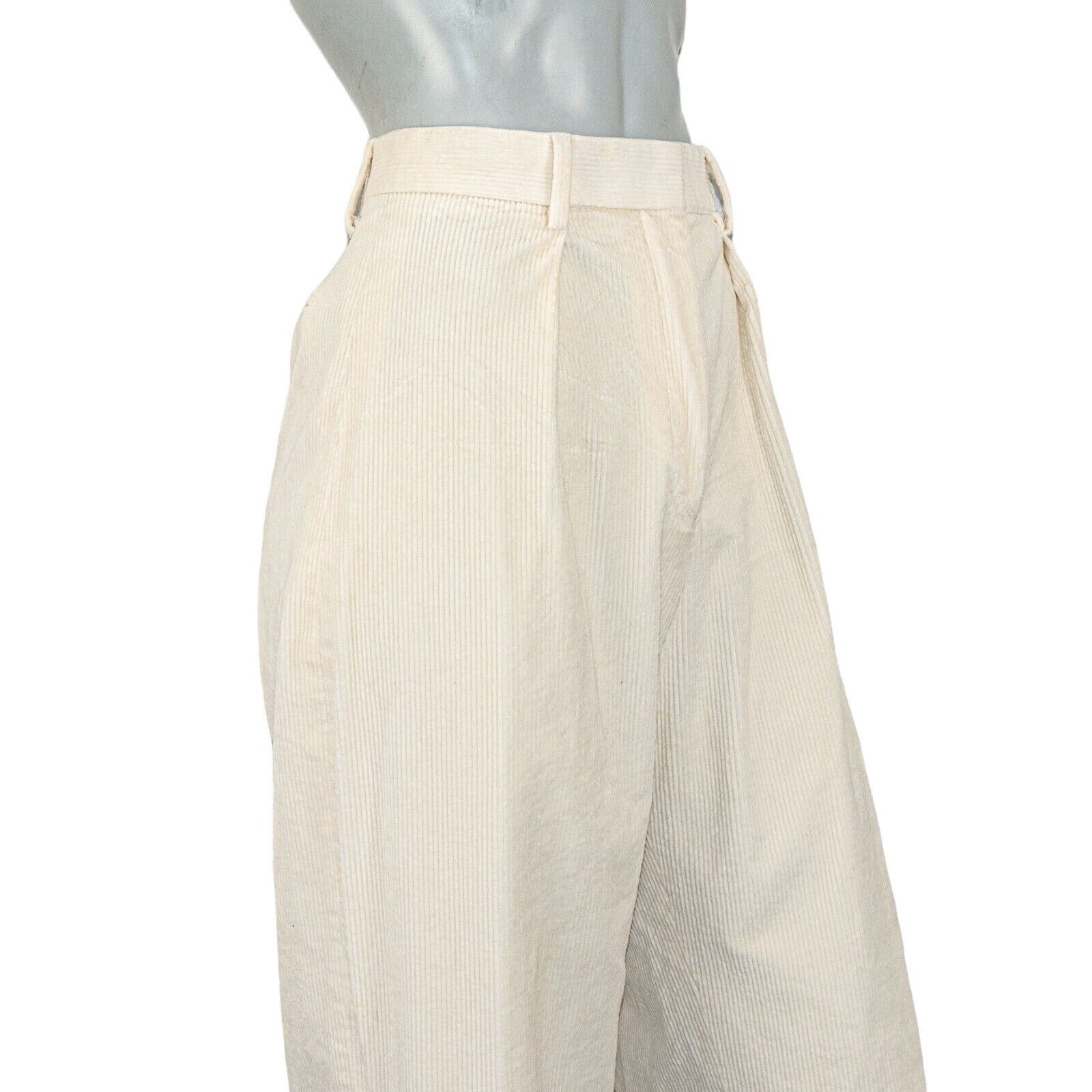 The Kooples The Kooples Pleated Corduroy Ecru Pants Flared leg sz 38 24w Size 26" / US 2 / IT 38 - 8 Thumbnail