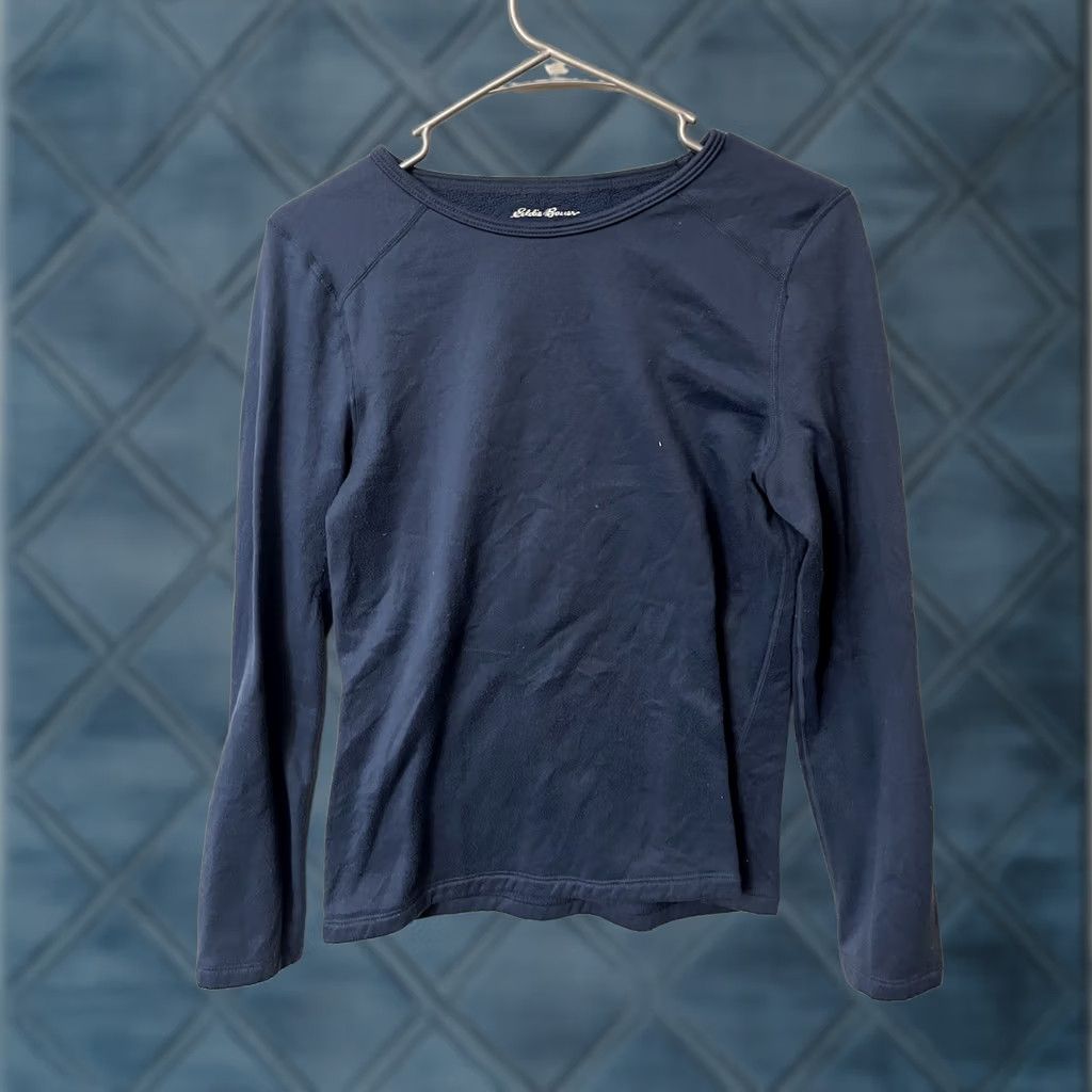 Eddie Bauer Womens Large Eddie Bauer Fleece Long Sleeve Sweatshirt with Polyester, Blue Size M / US 6-8 / IT 42-44 - 1 Thumbnail