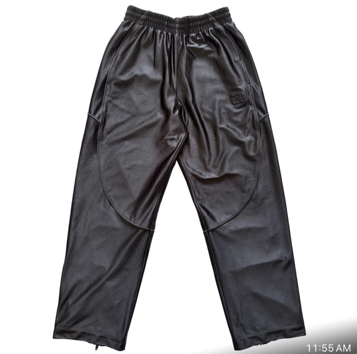 Alexander Wang Alexander Wang Black Shiny Track Pants Size US 31 - 1 Thumbnail