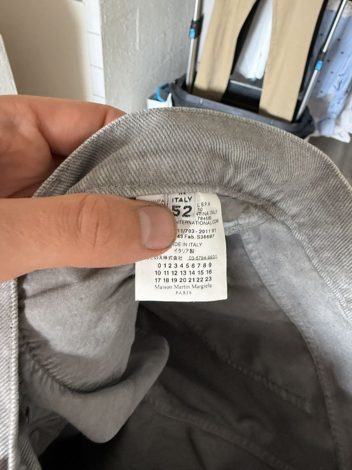 Maison Margiela Grey Washed Jeans with Signature Back Stitching Size US 36 / EU 52 - 12 Thumbnail
