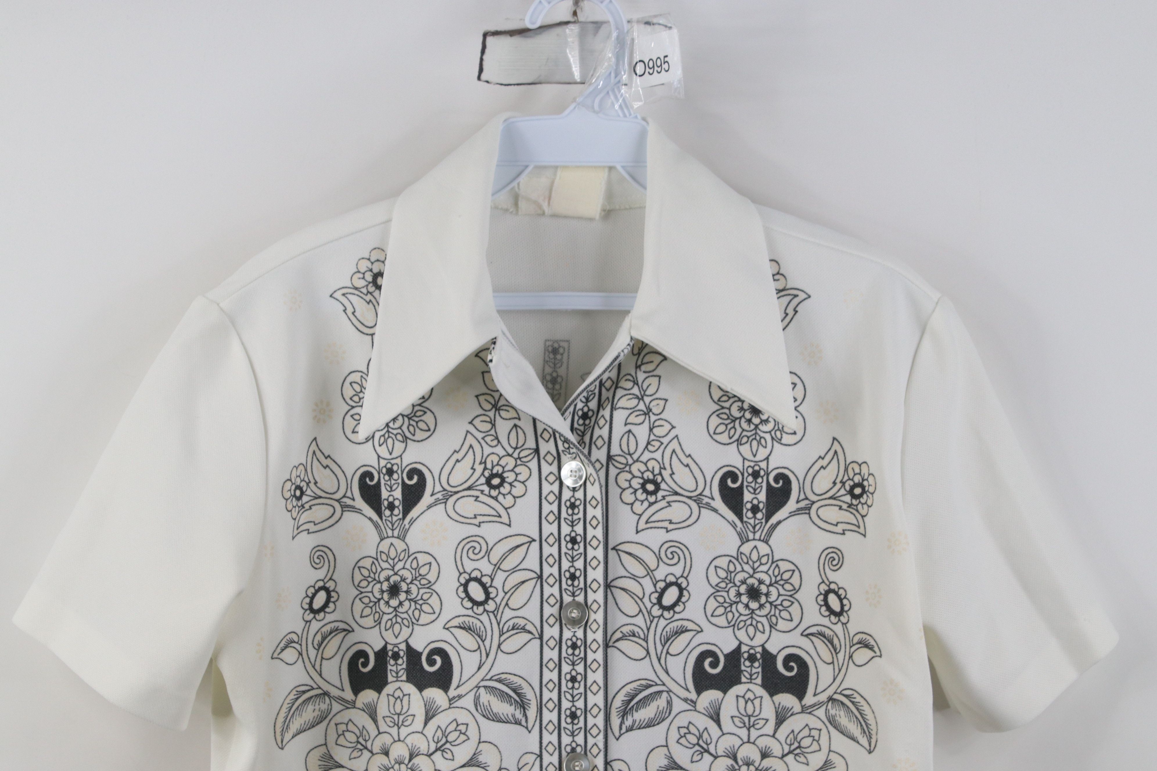 Vintage Vintage 60s 70s Mid Century Modern Collar Button Shirt USA Size L / US 10 / IT 46 - 2 Thumbnail