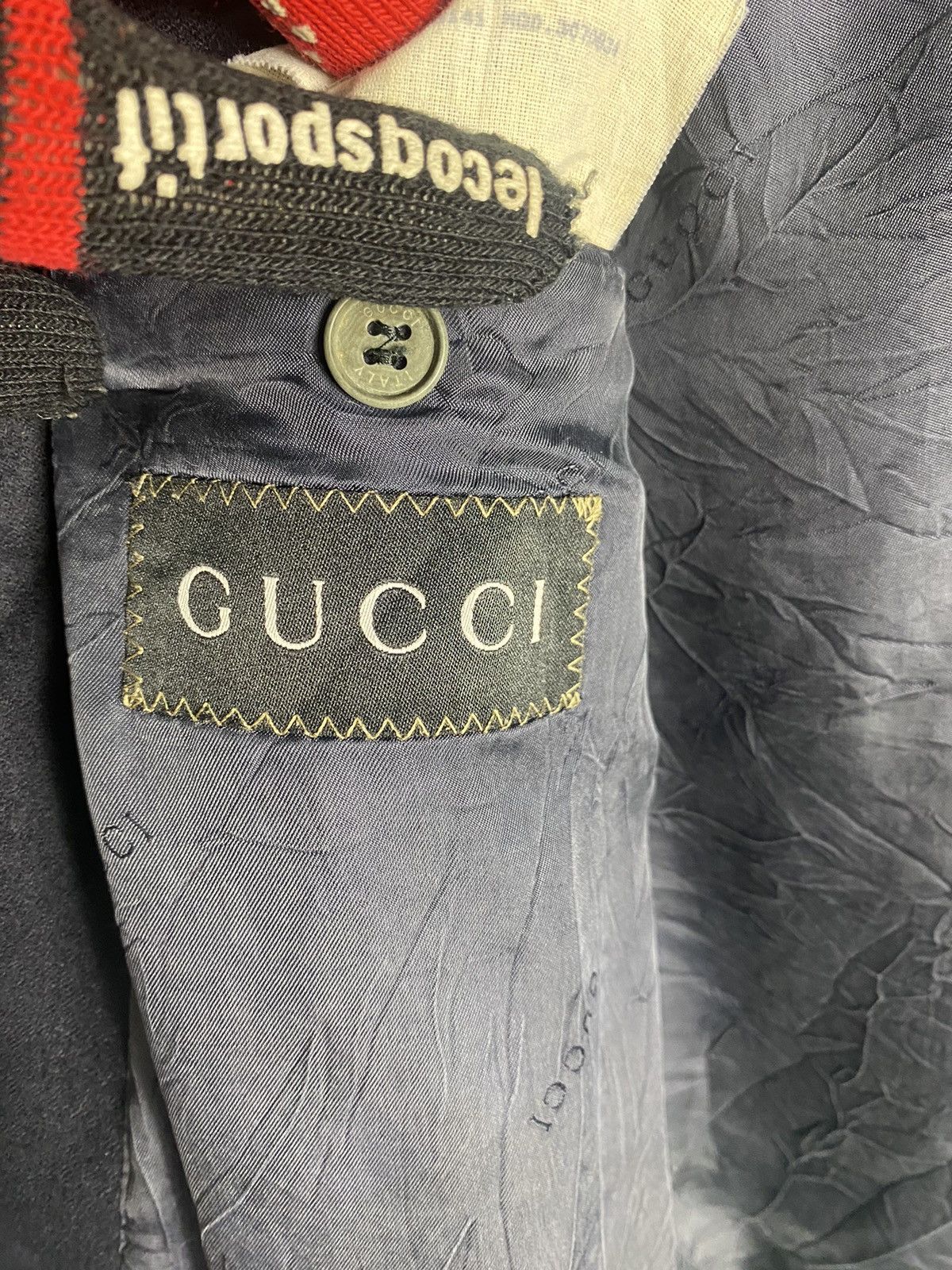 Gucci VINTAGE GUCCI WOOL BLAZER JACKET Size 50S - 7 Thumbnail