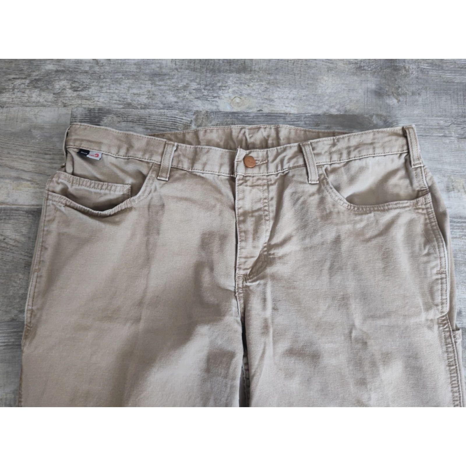 Carhartt VINTAGE Carhartt FR Relaxed Fit Canvas Carpenter Womens Workwear Pants Khaki Straight 18 Size 40" / US 18 - 4 Thumbnail